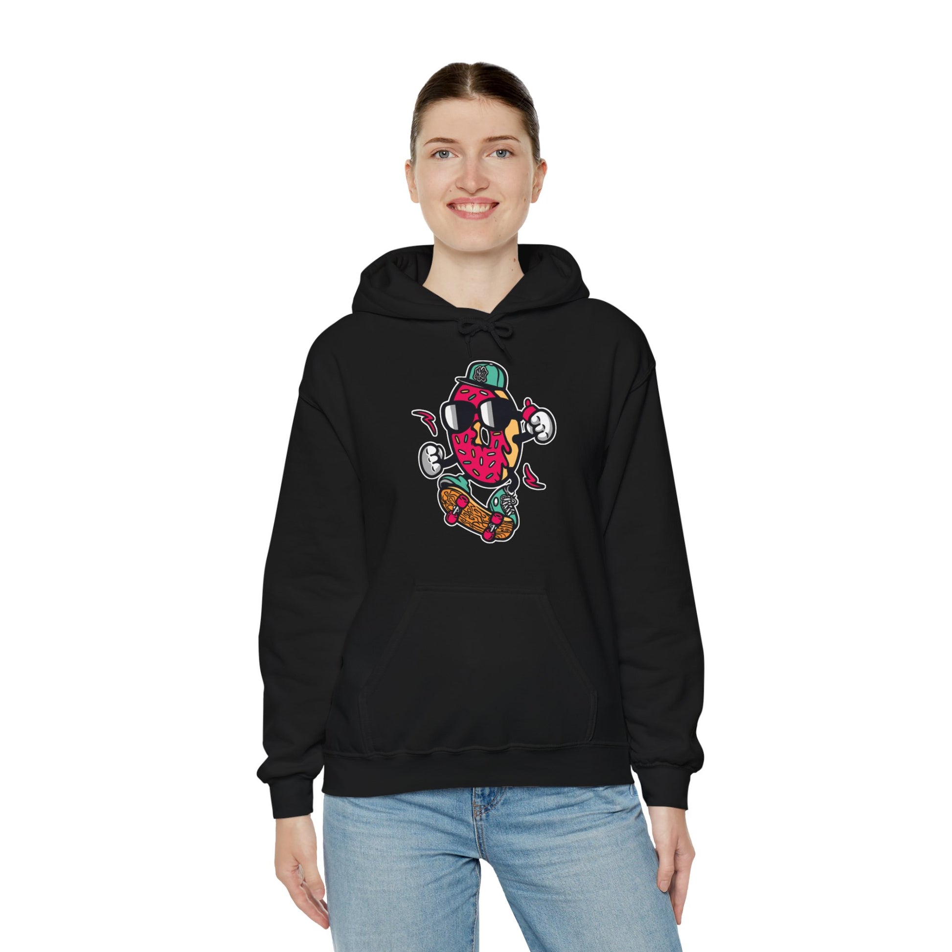 Skating Donut Hoodie Sweatshirt