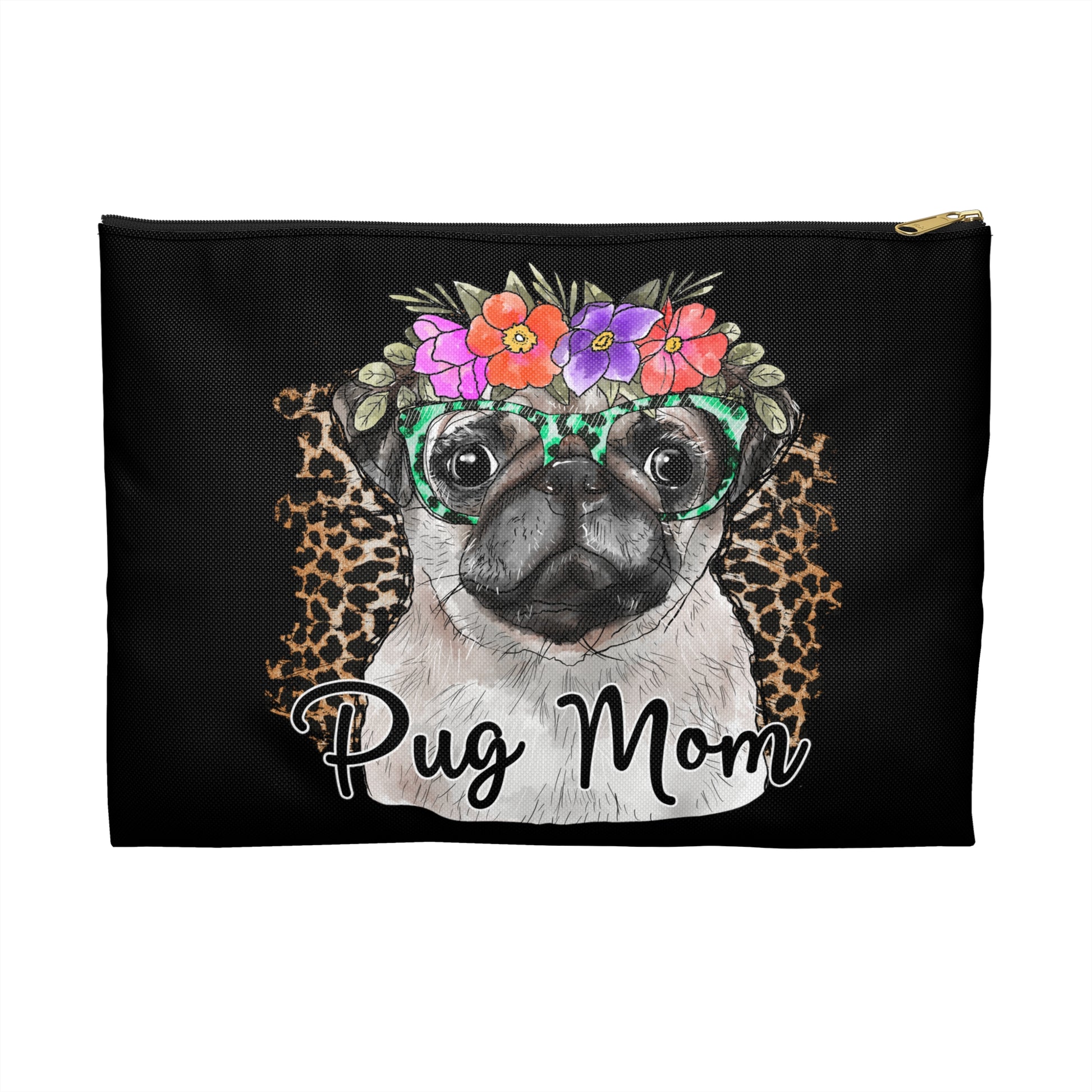 Cute Pug Mom Accessory Pouch Make Up Bag
