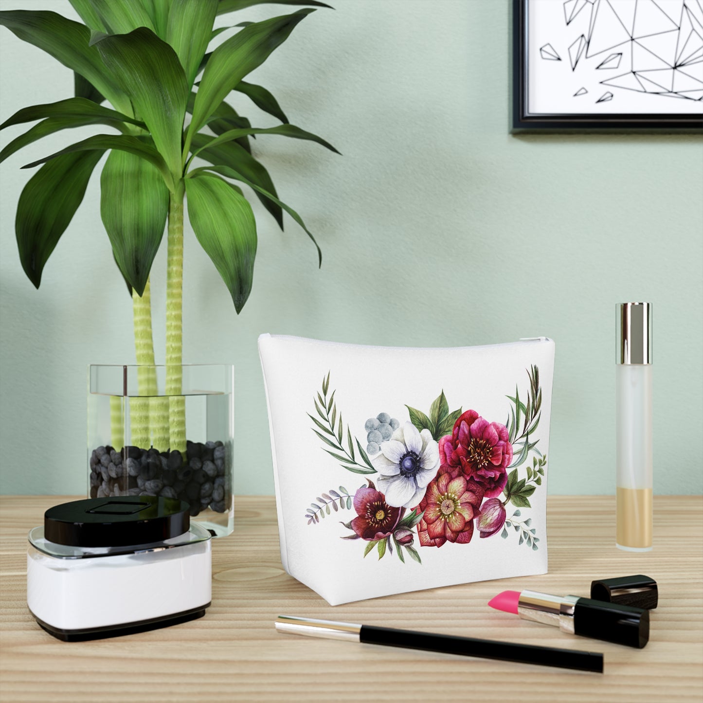 Colorful Floral Cosmetic Bag