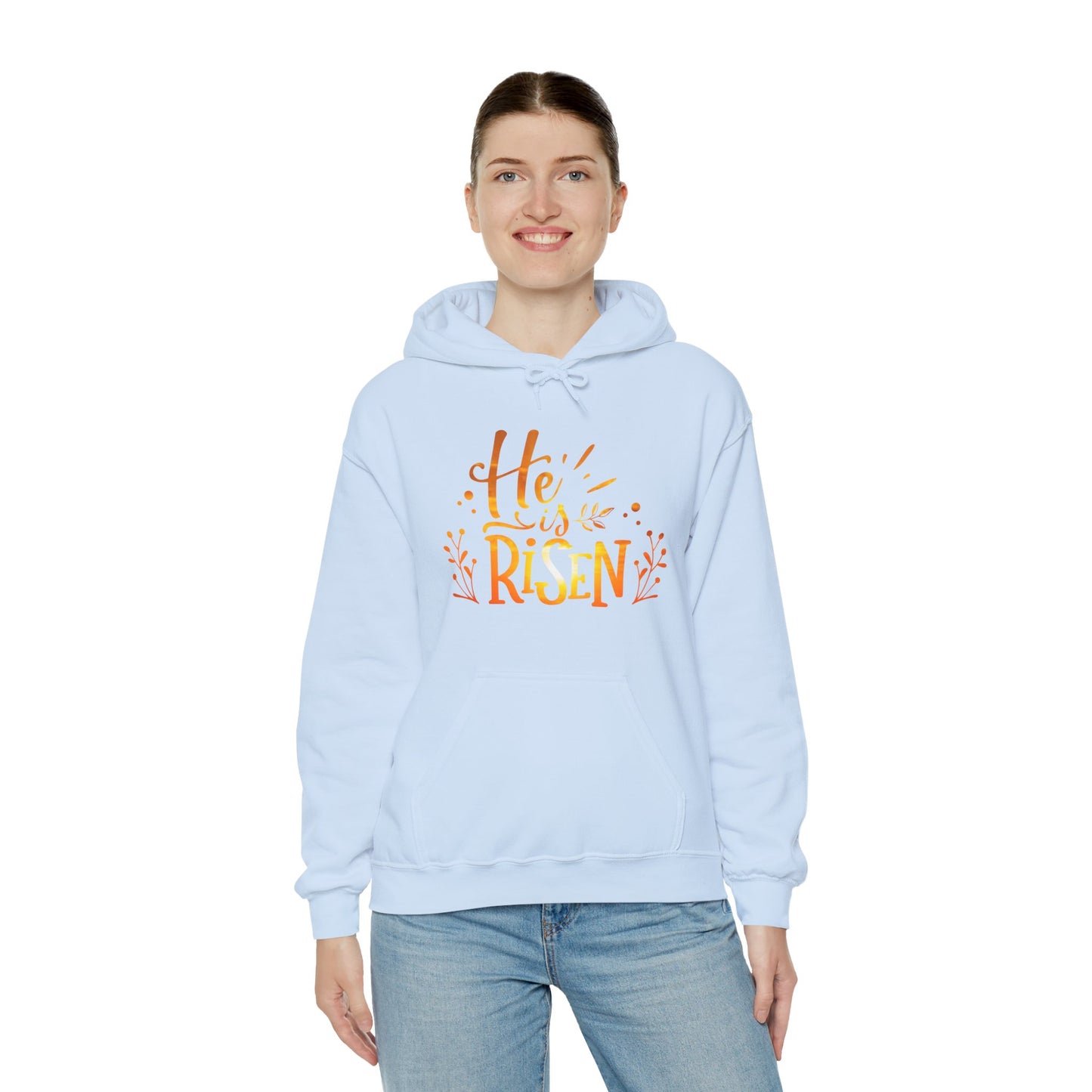 Christian Hooded Sweatshirt He Is Risen Jesus TShirt