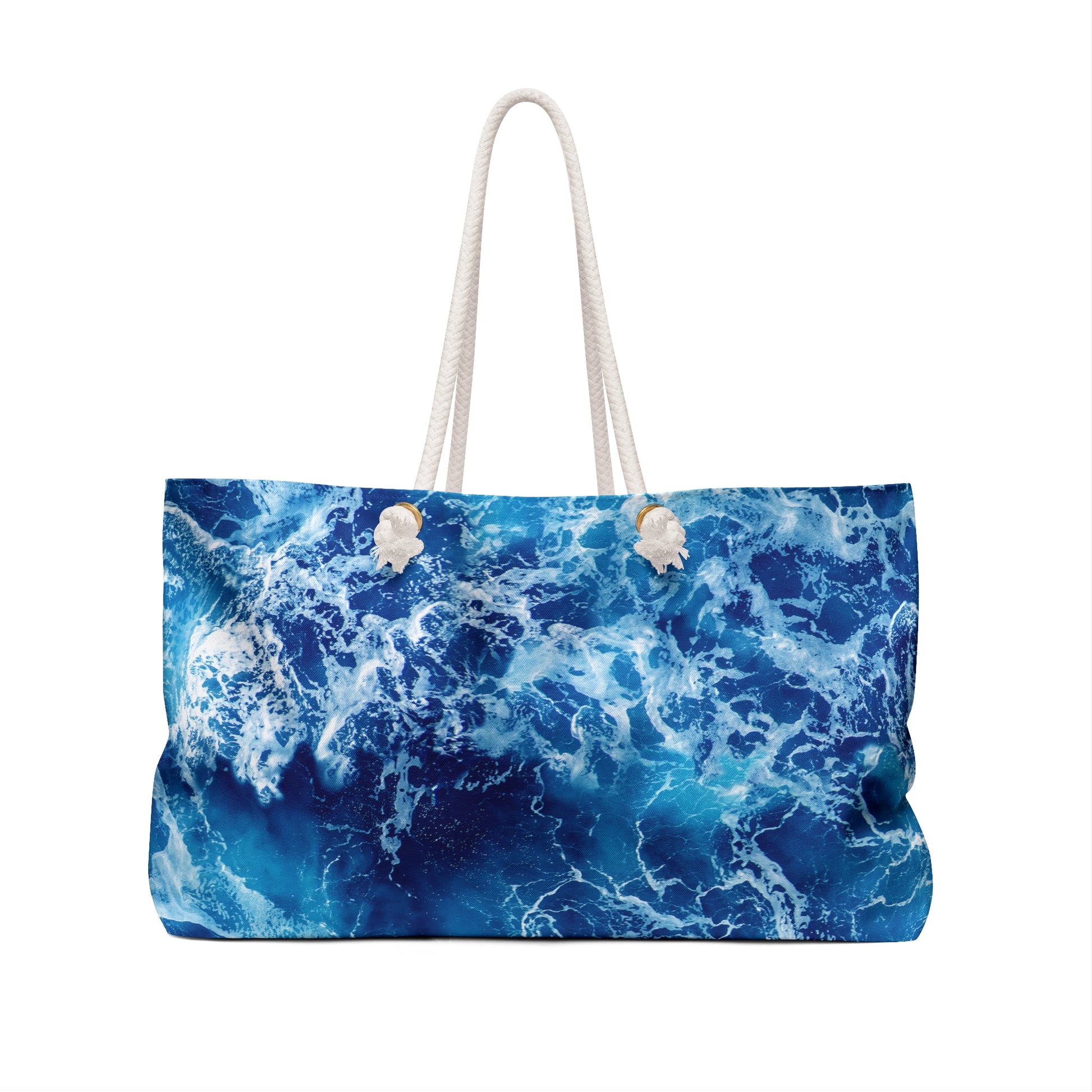 Weekender Bag - Blue Ocean Themed Waves Beach Travel Bag