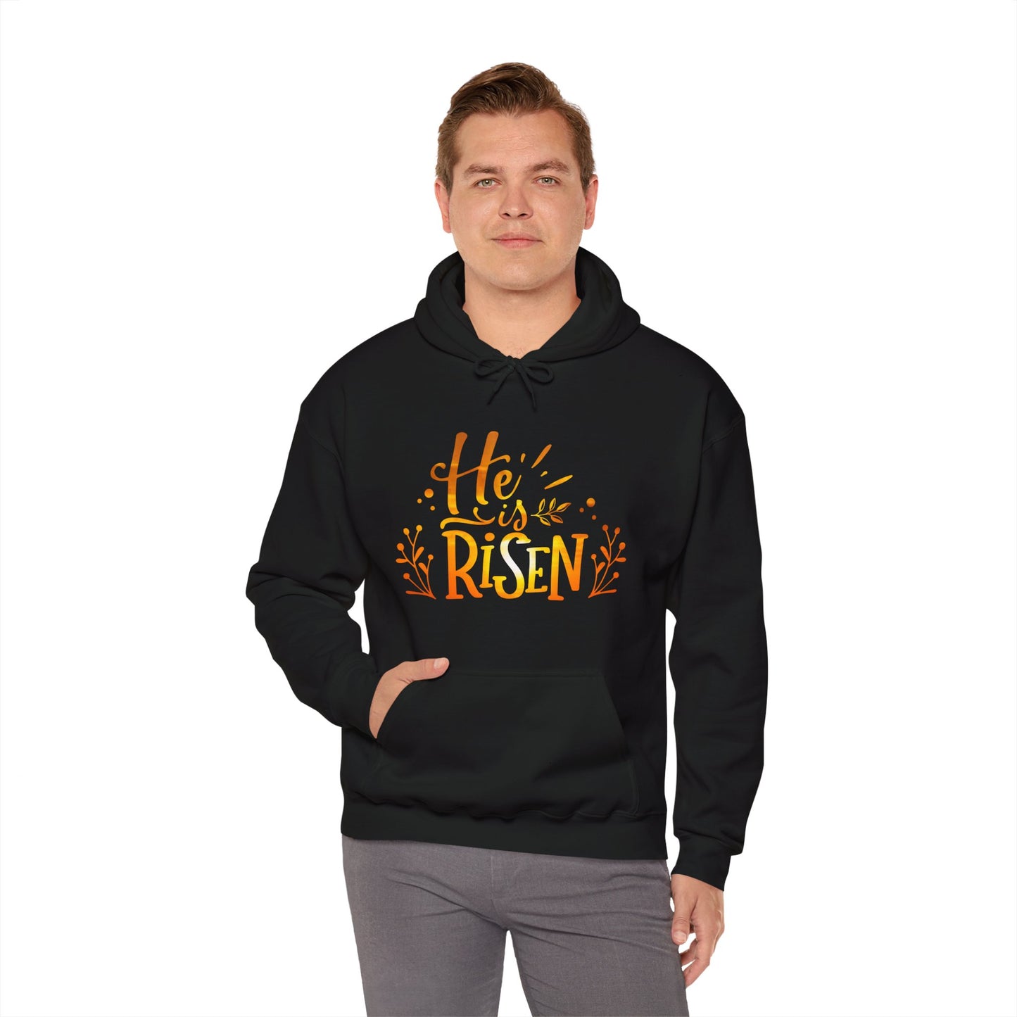 Christian Hooded Sweatshirt He Is Risen Jesus TShirt