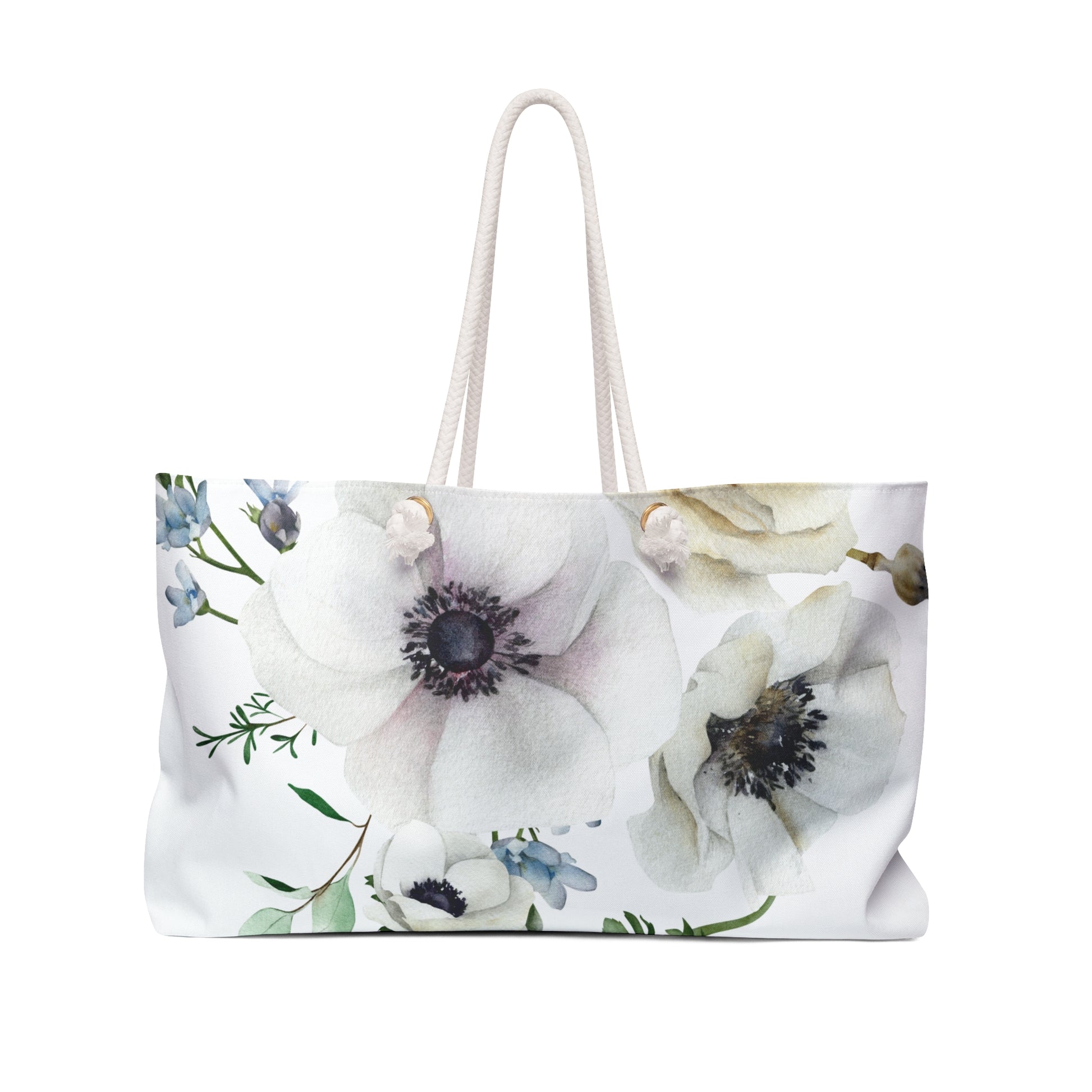 White Hibiscus Weekender Bag