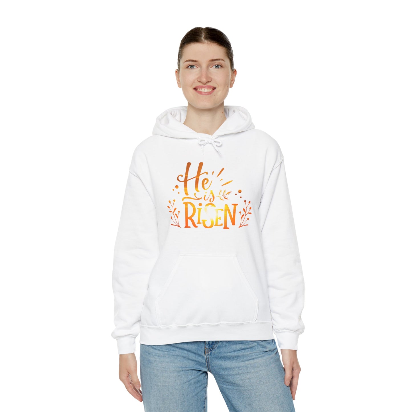 Christian Hooded Sweatshirt He Is Risen Jesus TShirt