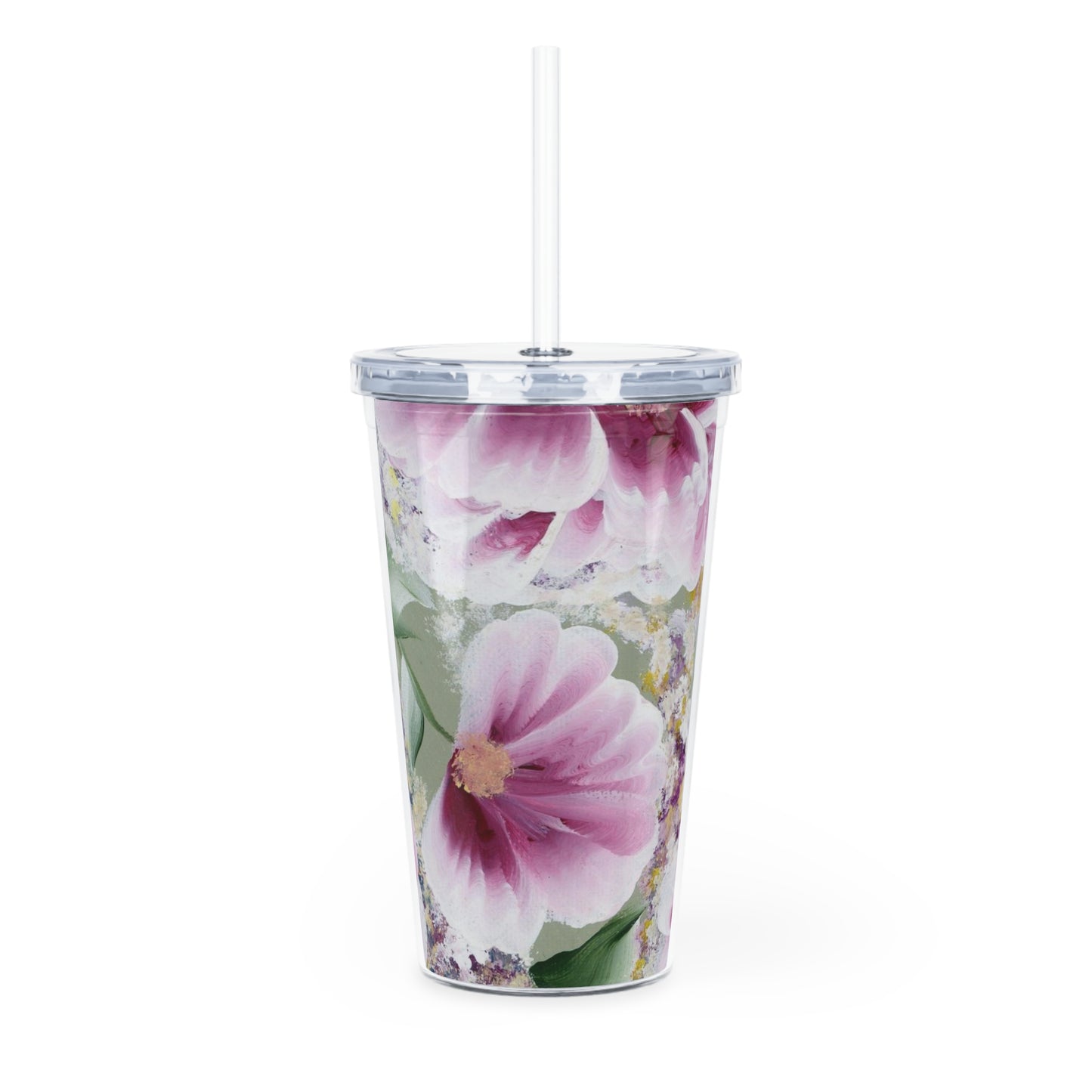 Floral Tumbler, Straw included