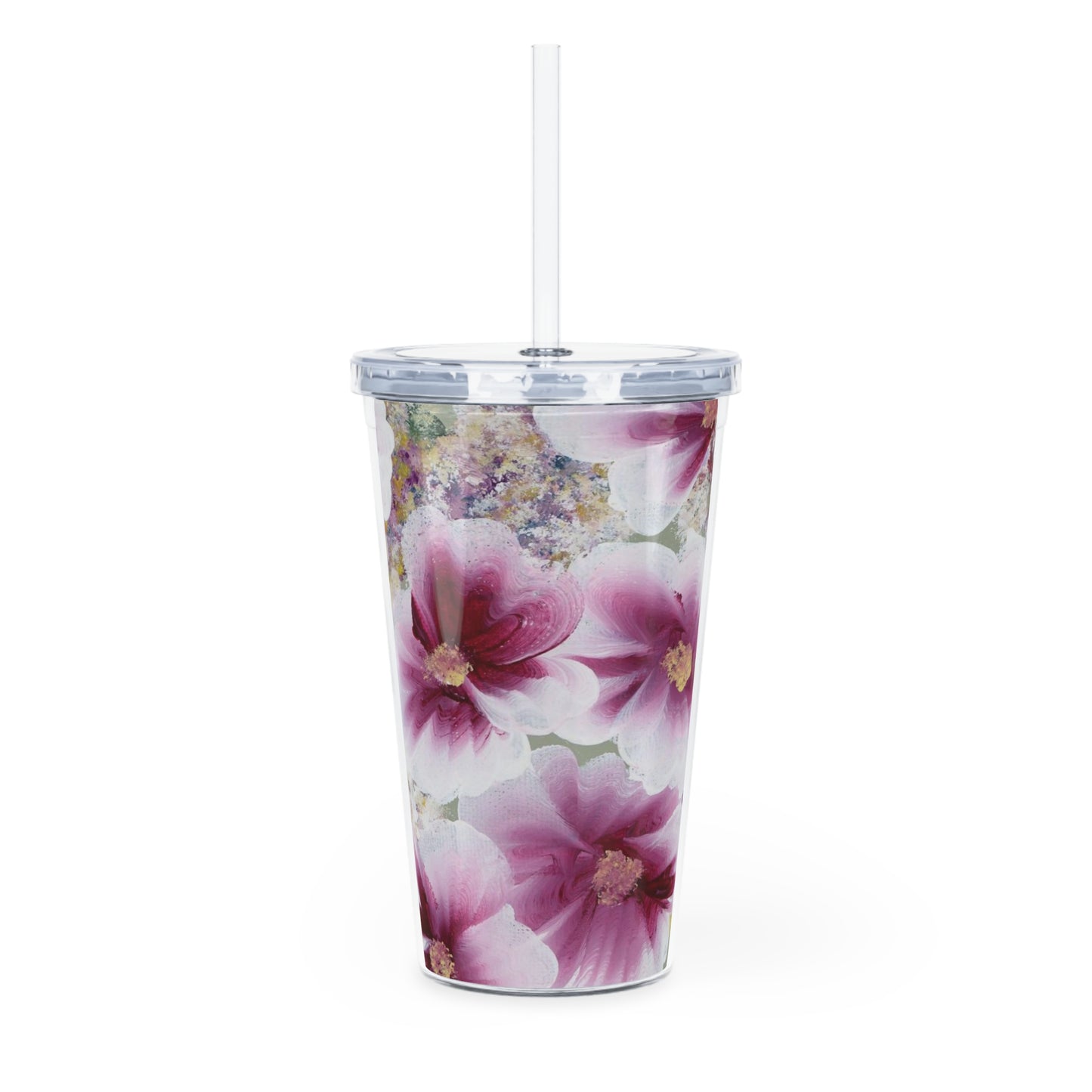 Floral Tumbler, Straw included