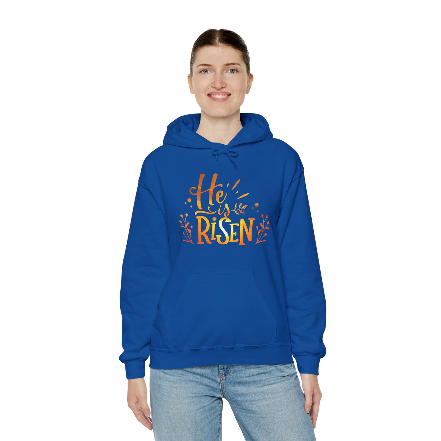 Christian Hooded Sweatshirt He Is Risen Jesus TShirt