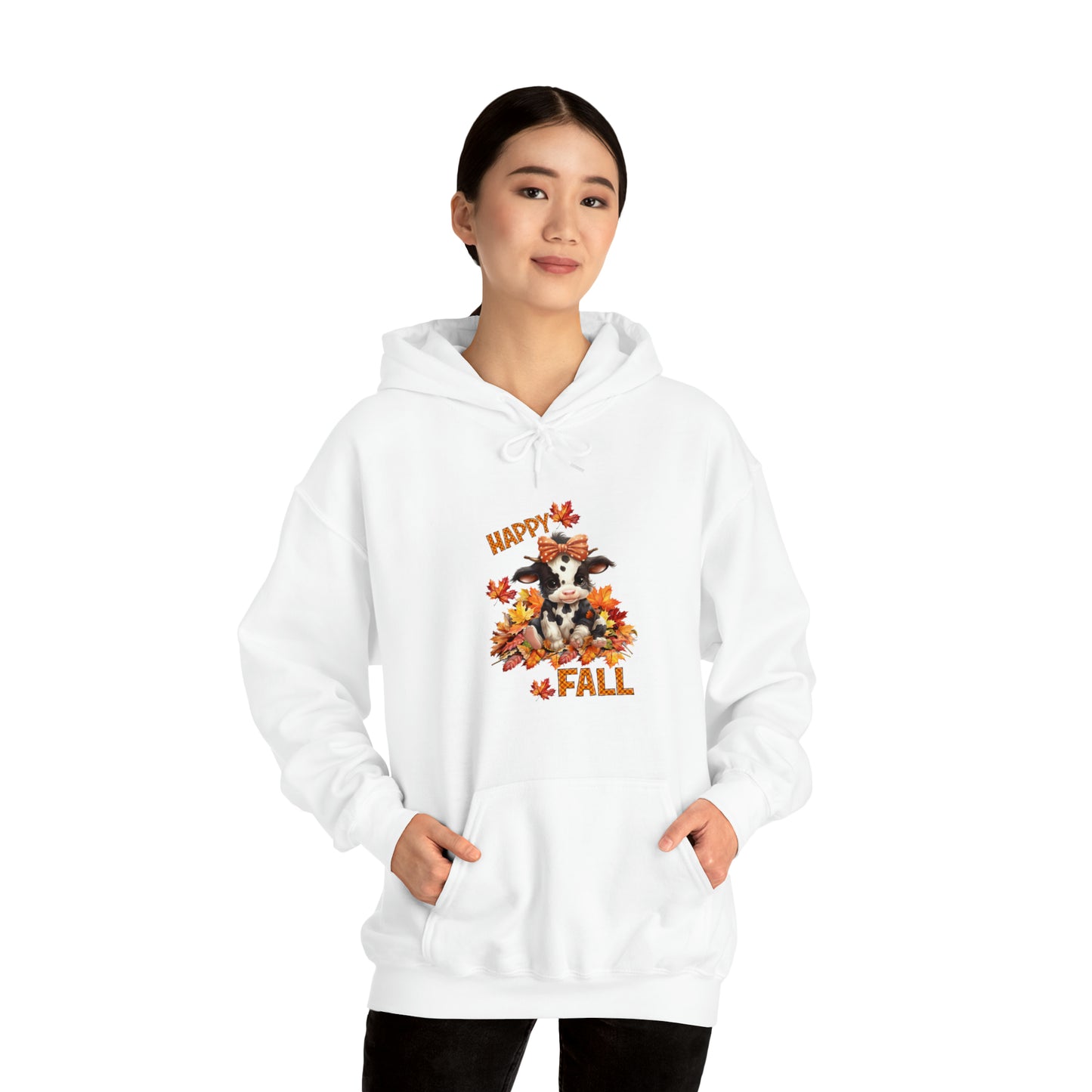 Happy Fall Cute Calf Fall Fashion Hooded Sweatshirt