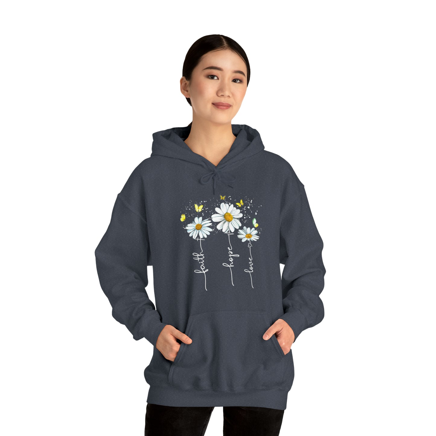 Faith Hope Love Hoodie Christian Hoodie Believer's Hoodie Unisex Heavy Hoodie
