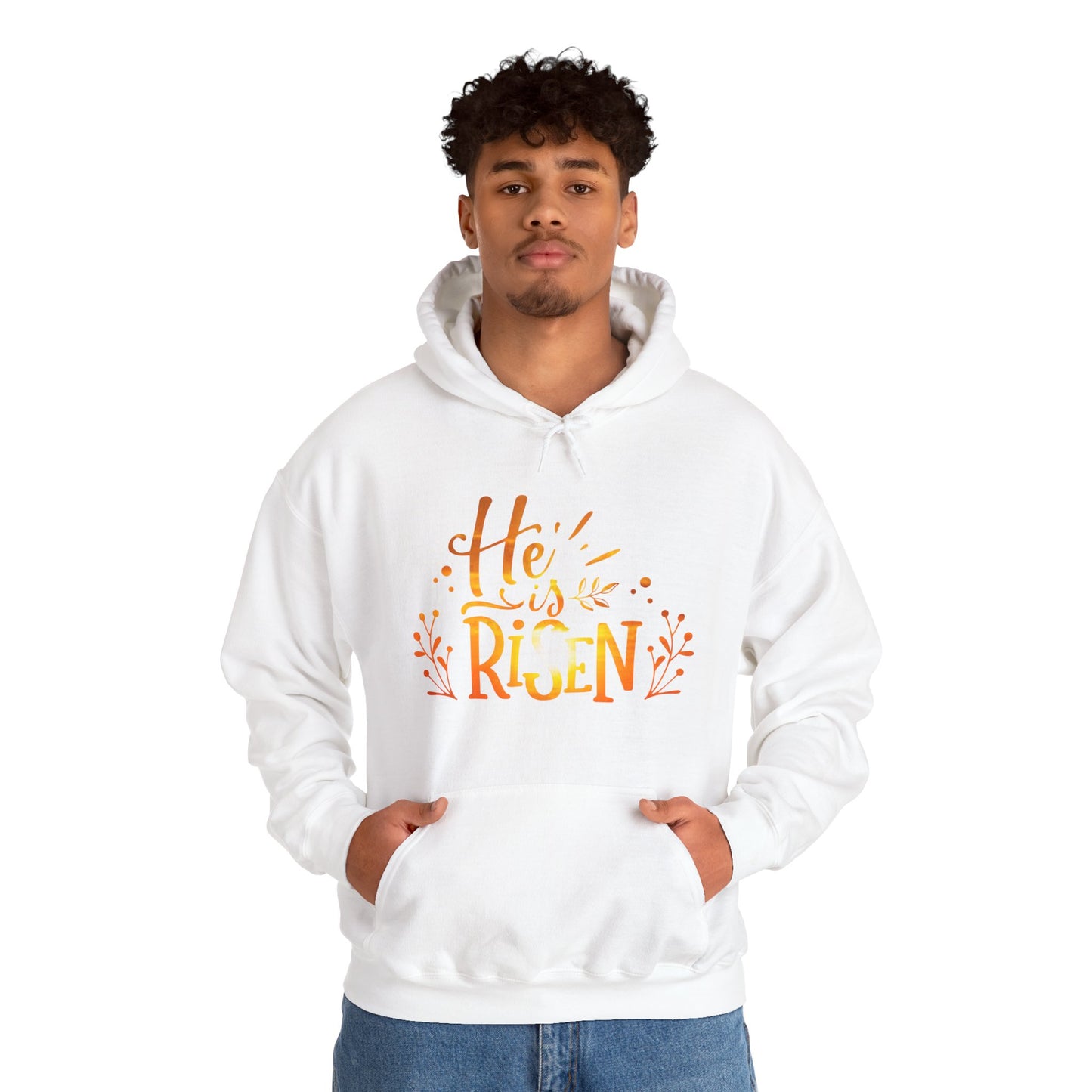 Christian Hooded Sweatshirt He Is Risen Jesus TShirt