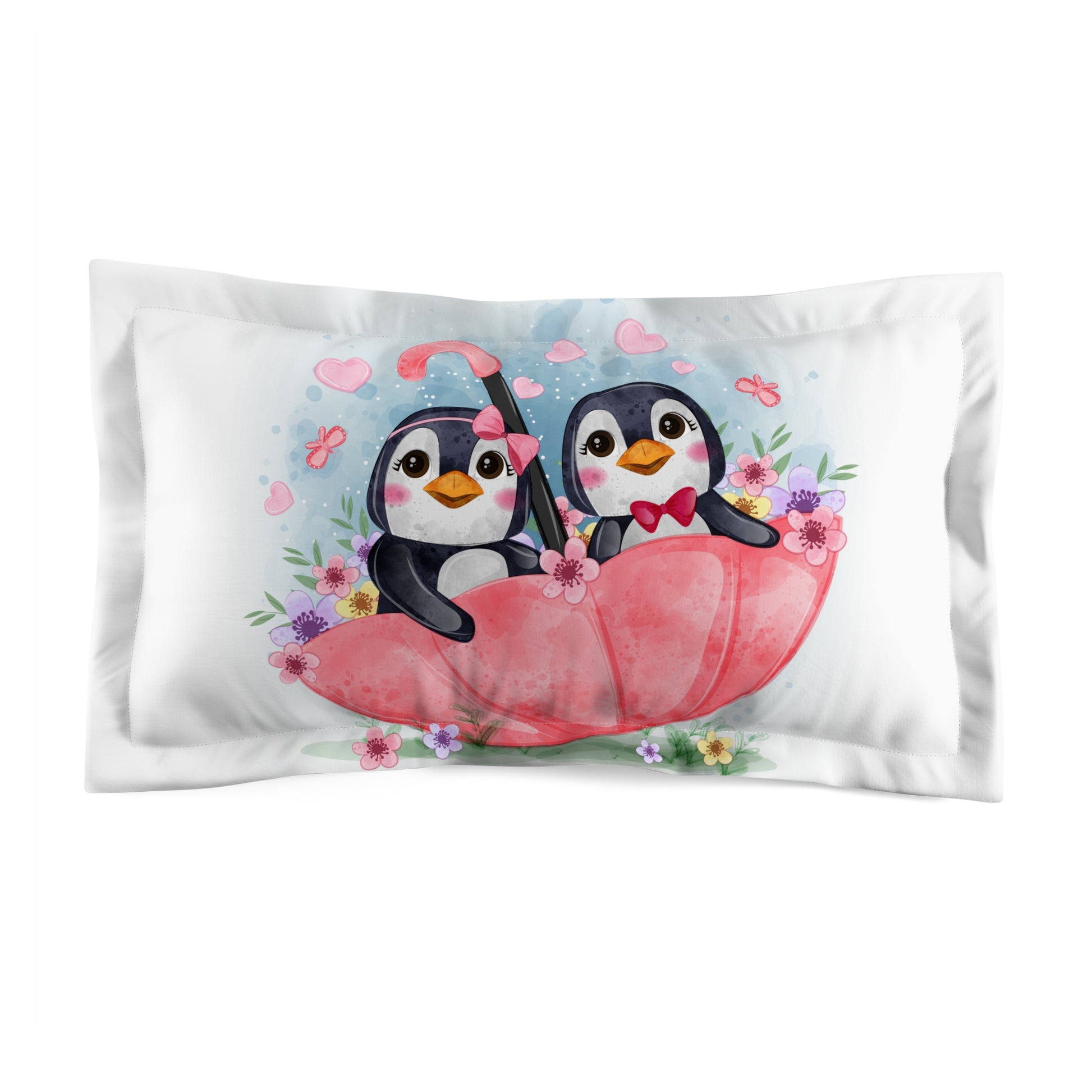 Happy Penguins Pillow Sham
