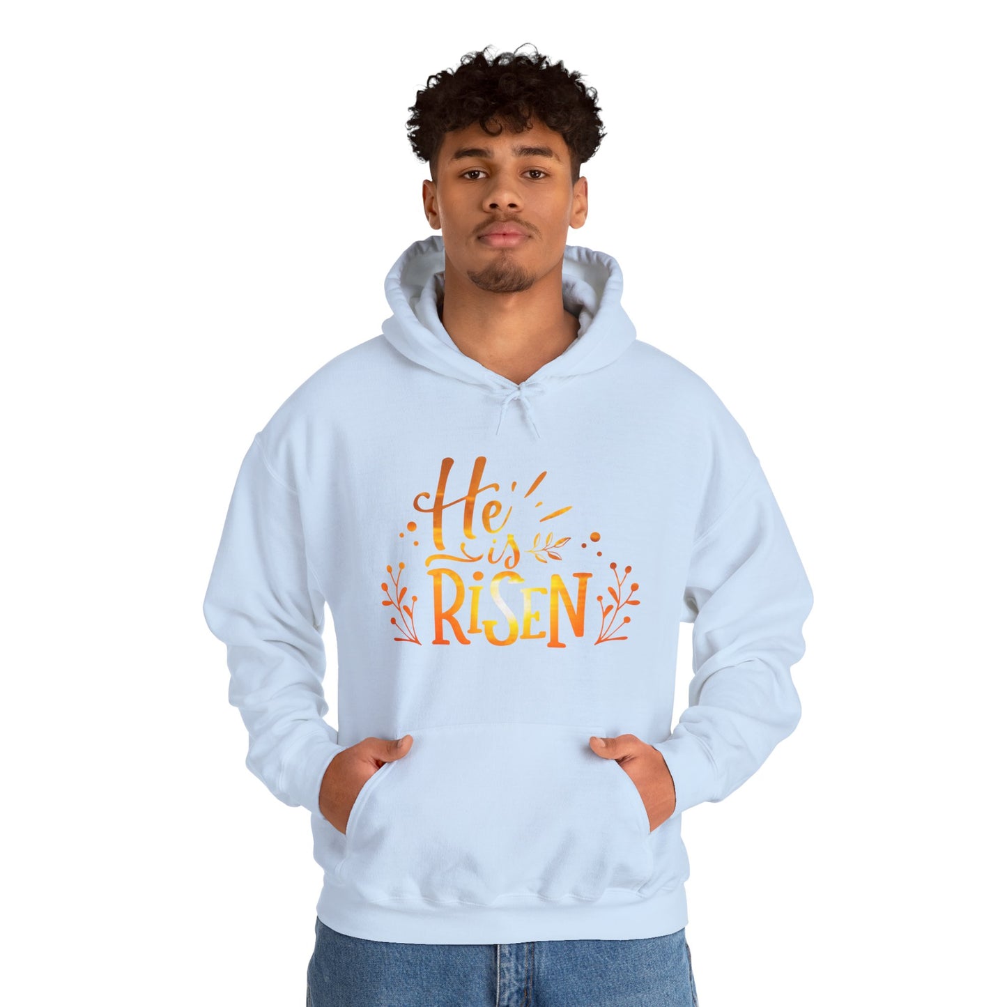 Christian Hooded Sweatshirt He Is Risen Jesus TShirt