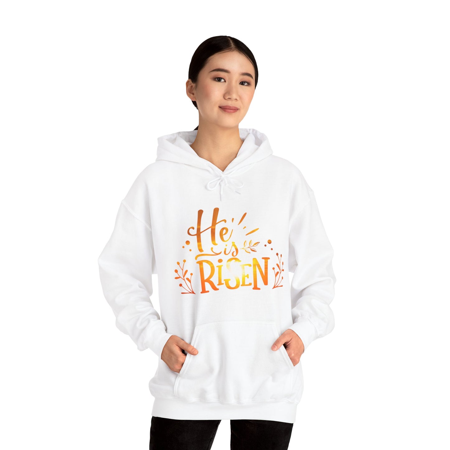 Christian Hooded Sweatshirt He Is Risen Jesus TShirt