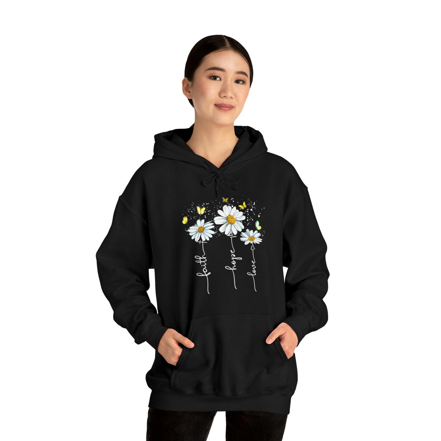 Faith Hope Love Hoodie Christian Hoodie Believer's Hoodie Unisex Heavy Hoodie