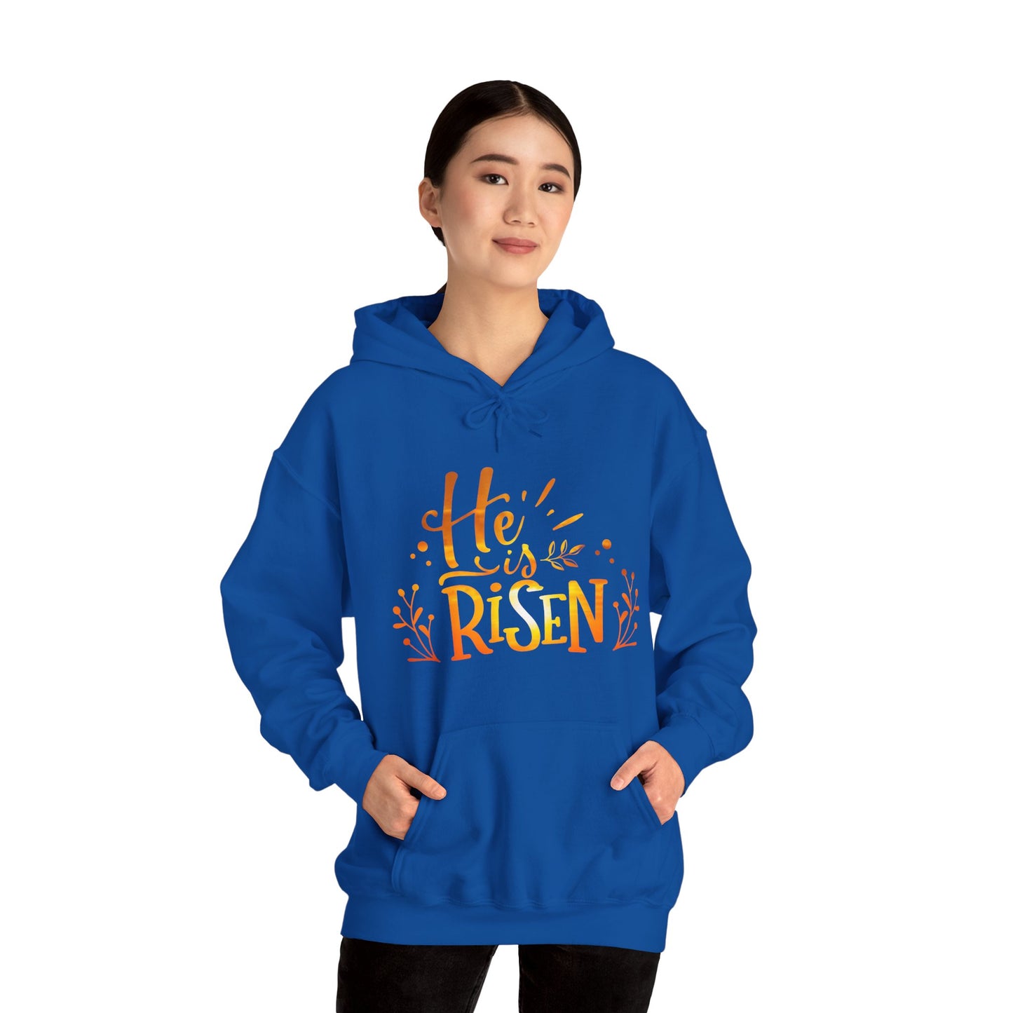 Christian Hooded Sweatshirt He Is Risen Jesus TShirt
