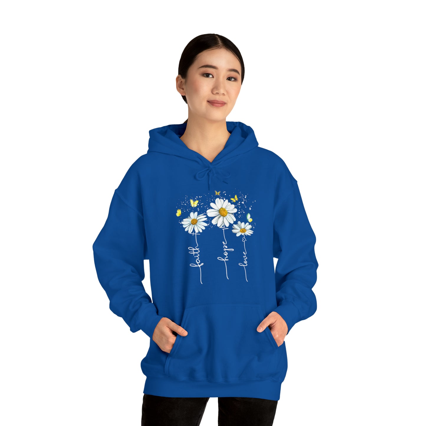Faith Hope Love Hoodie Christian Hoodie Believer's Hoodie Unisex Heavy Hoodie