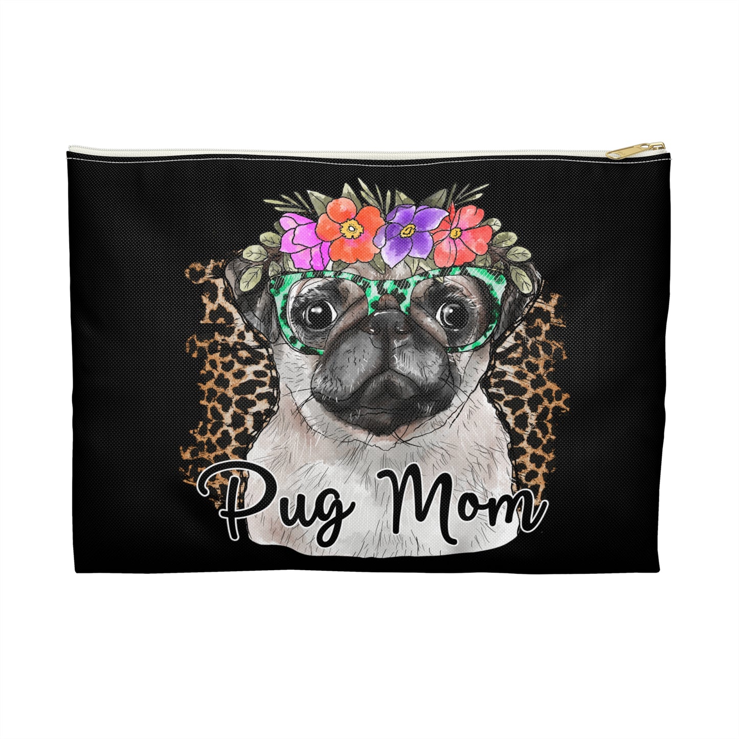 Cute Pug Mom Accessory Pouch Make Up Bag