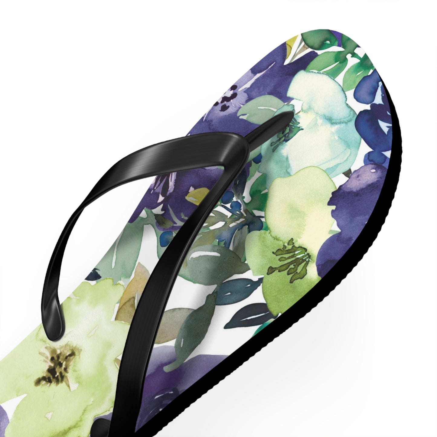 Women's Flip Flops - Water Colors Summer Floral Design