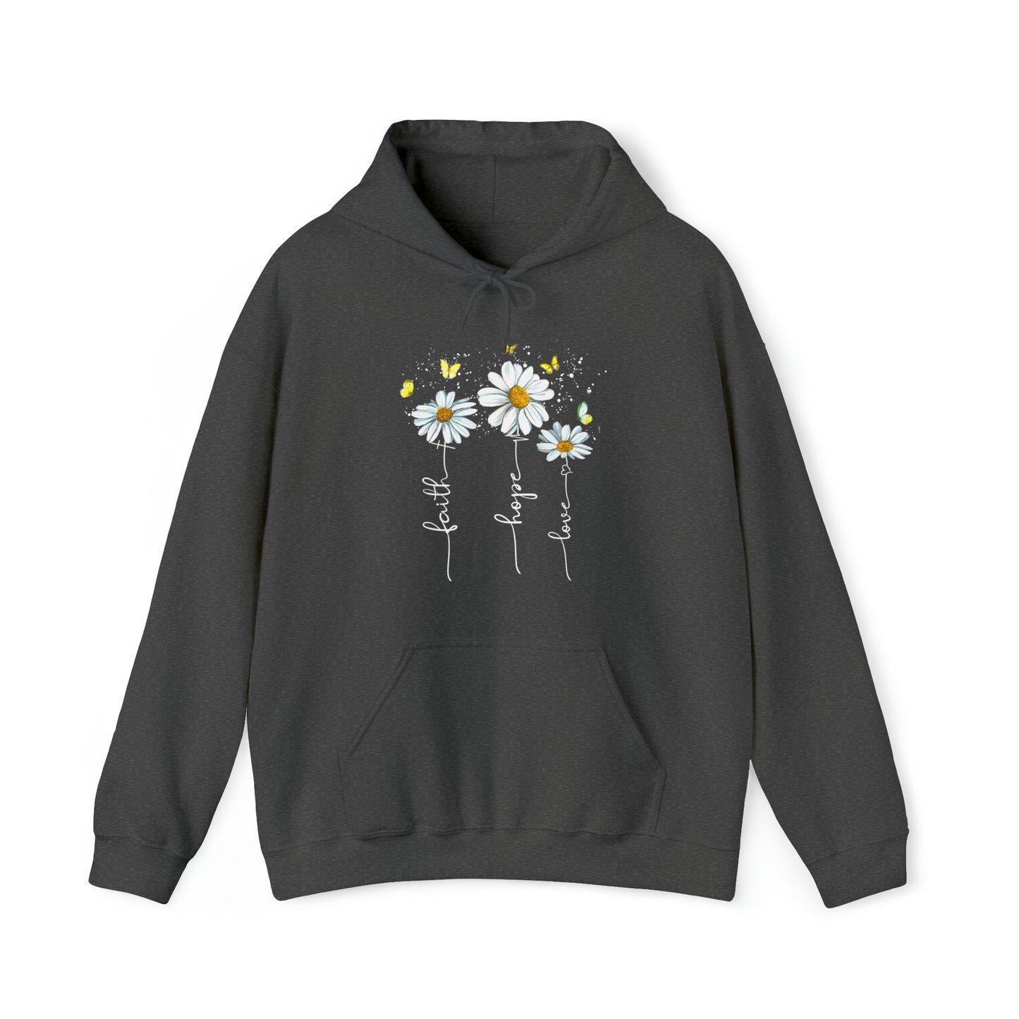 Faith Hope Love Hoodie Christian Hoodie Believer's Hoodie Unisex Heavy Hoodie