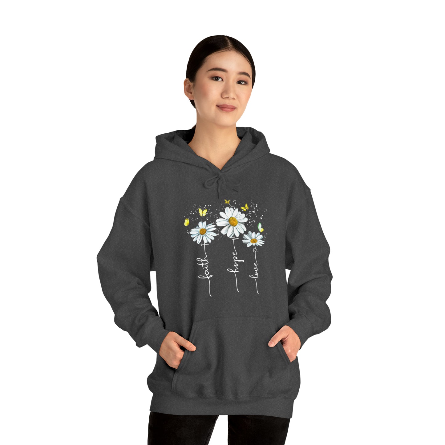Faith Hope Love Hoodie Christian Hoodie Believer's Hoodie Unisex Heavy Hoodie