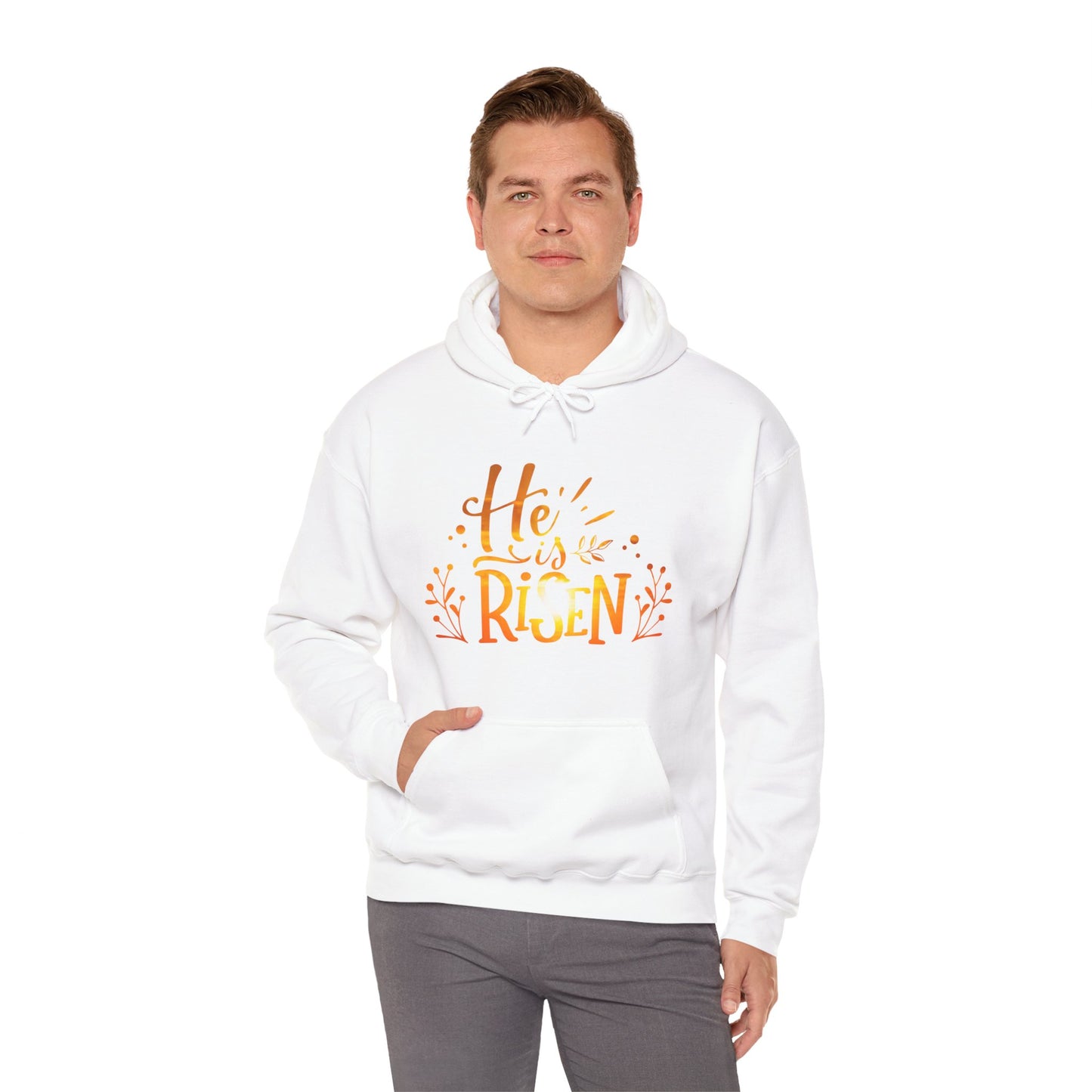 Christian Hooded Sweatshirt He Is Risen Jesus TShirt