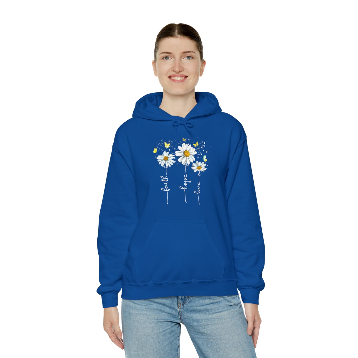 Faith Hope Love Hoodie Christian Hoodie Believer's Hoodie Unisex Heavy Hoodie