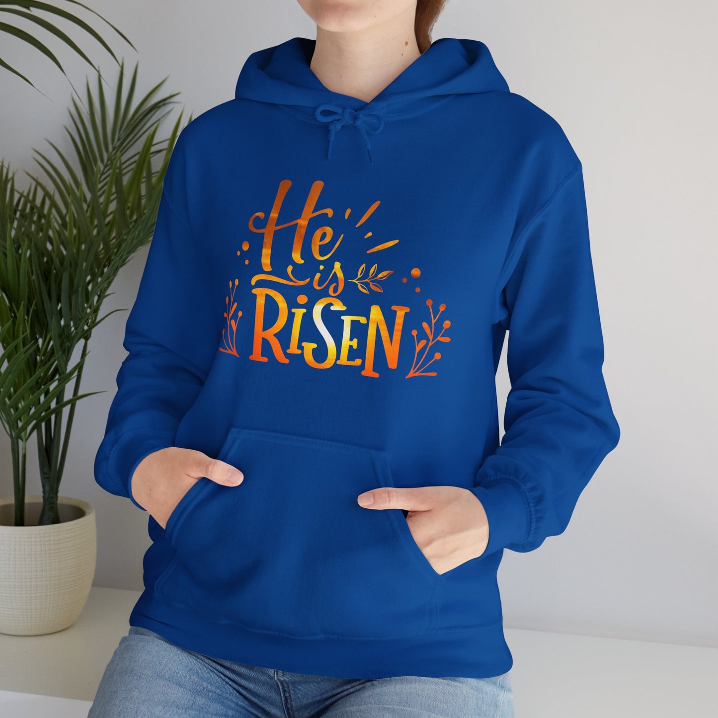 Christian Hooded Sweatshirt He Is Risen Jesus TShirt