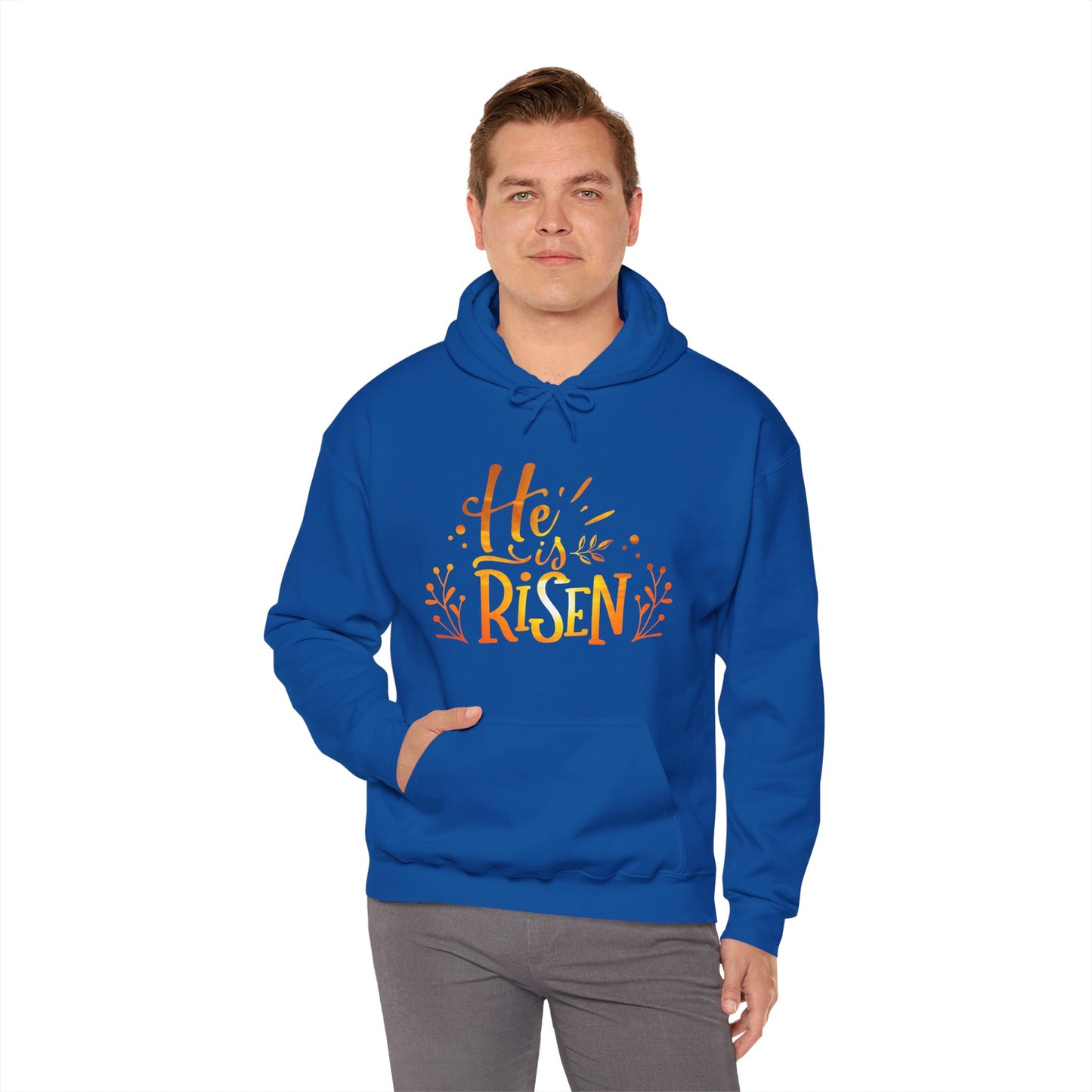 Christian Hooded Sweatshirt He Is Risen Jesus TShirt