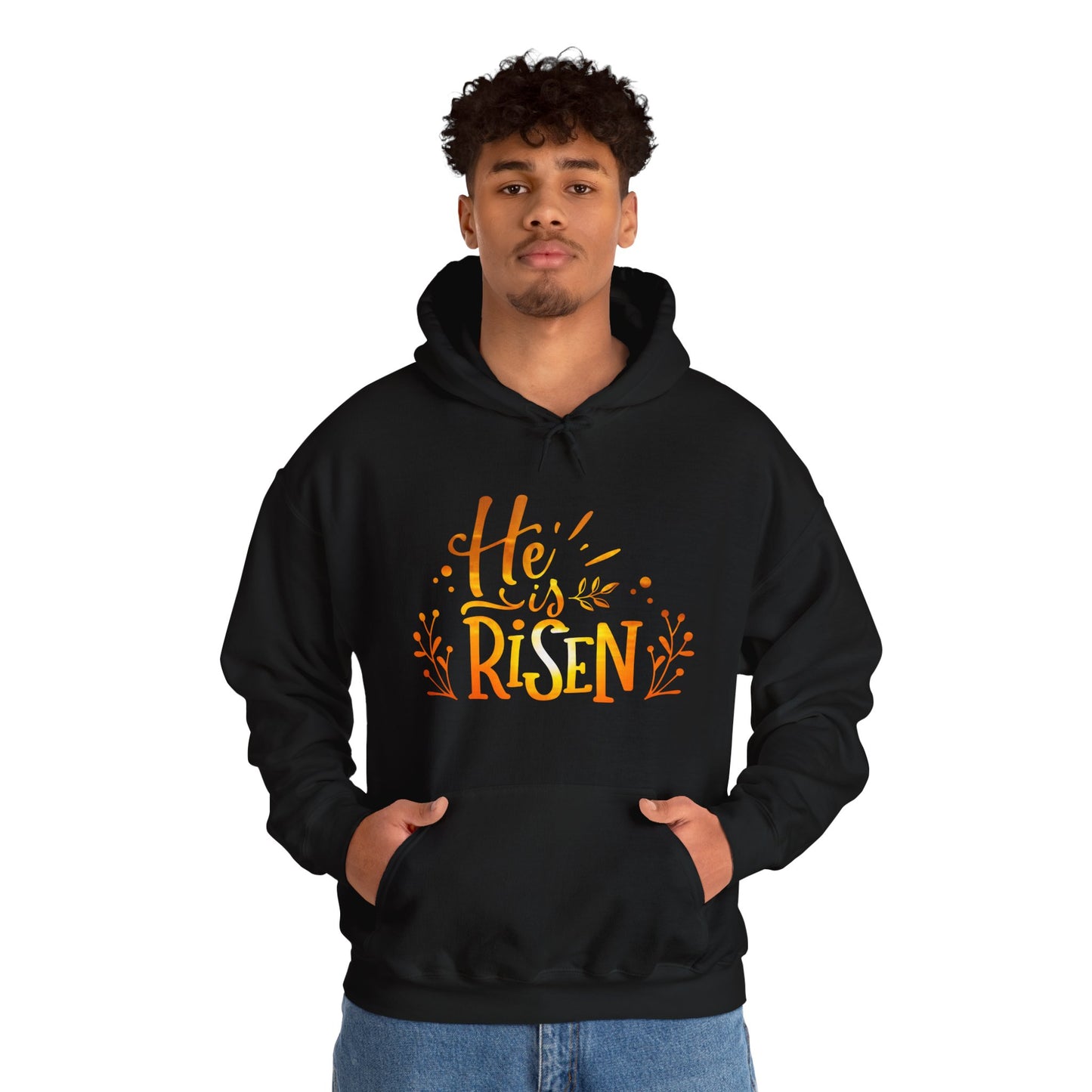 Christian Hooded Sweatshirt He Is Risen Jesus TShirt
