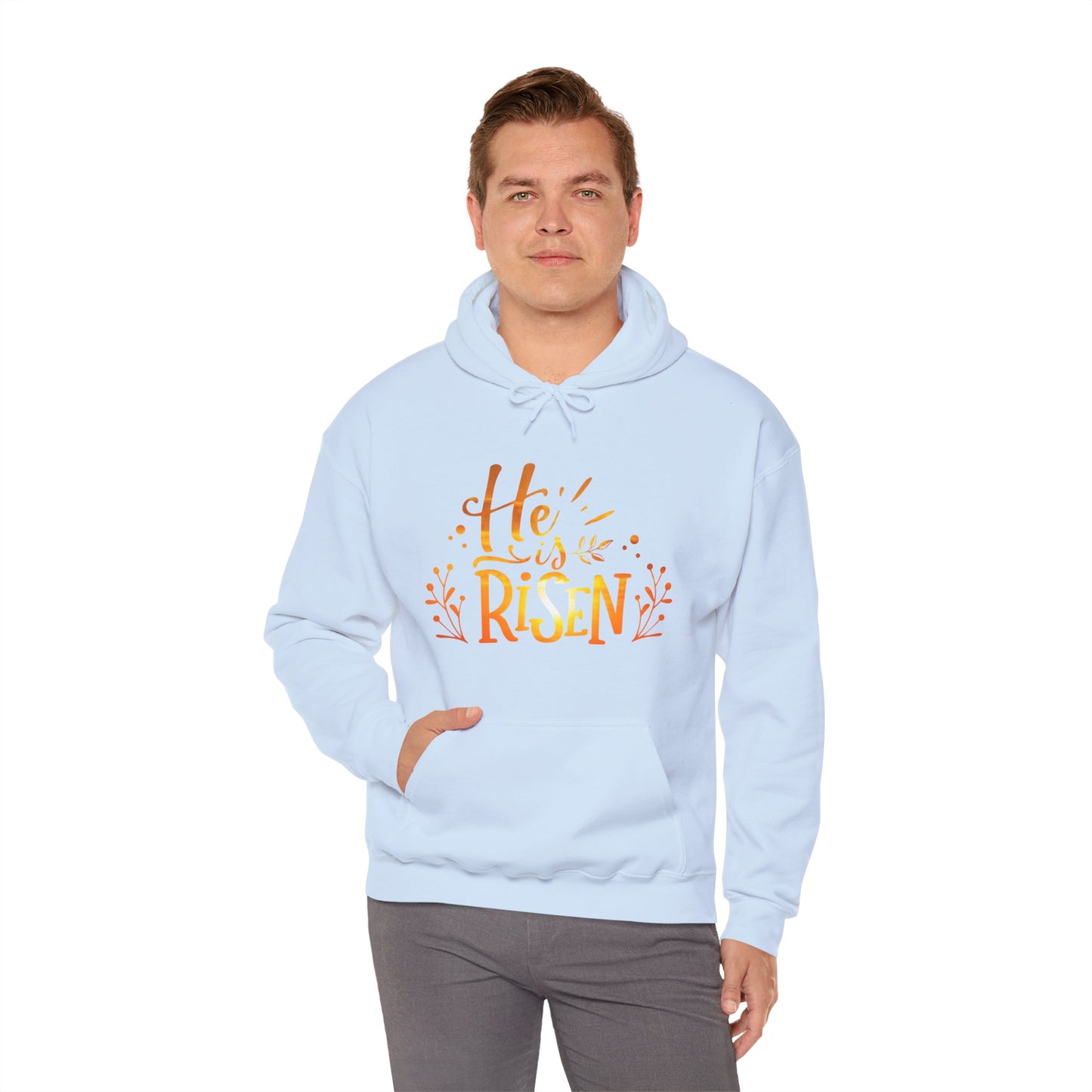 Christian Hooded Sweatshirt He Is Risen Jesus TShirt