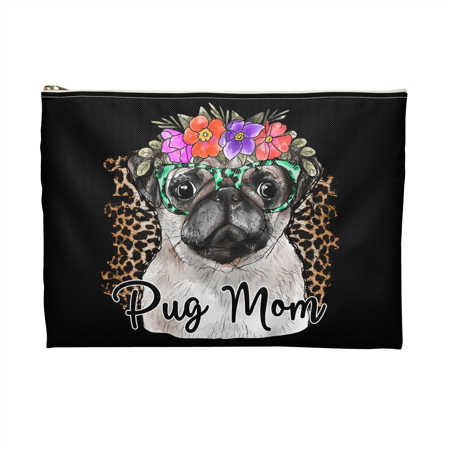 Cute Pug Mom Accessory Pouch Make Up Bag