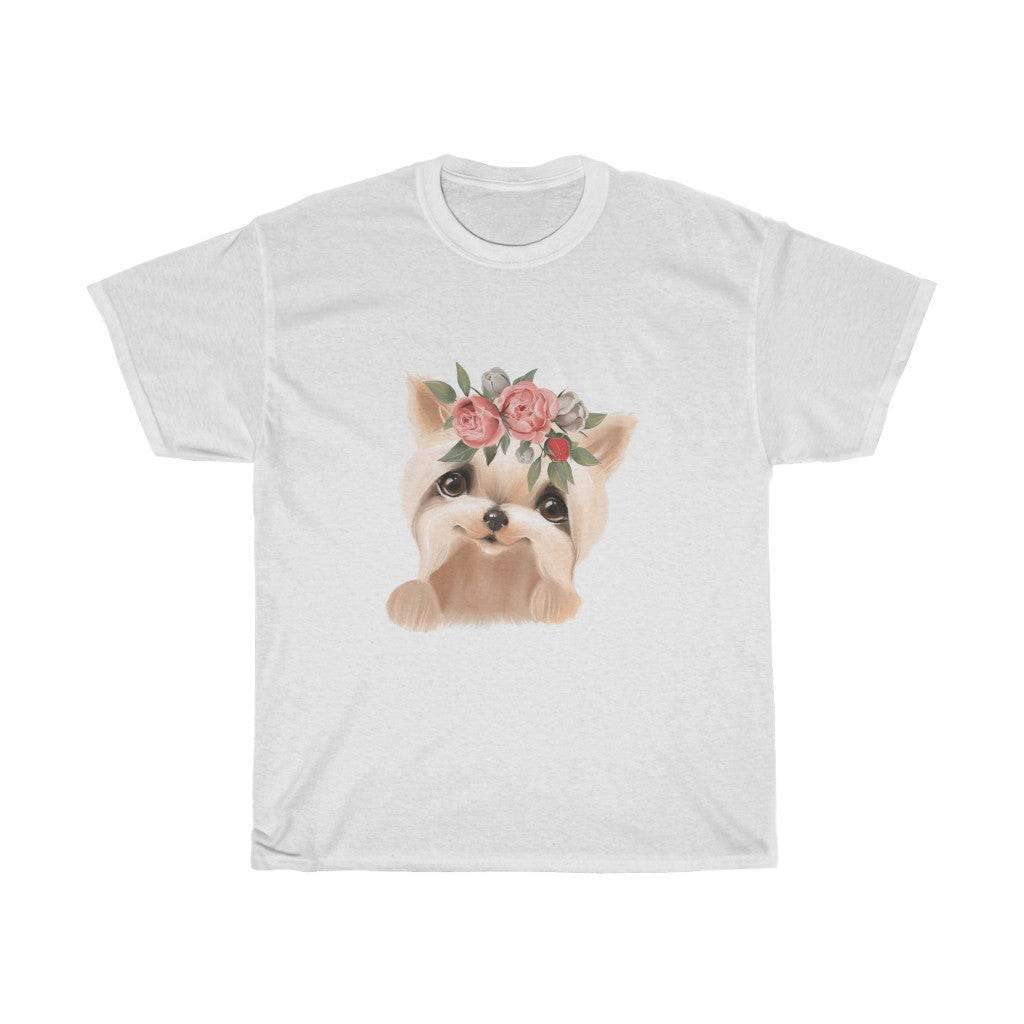Women's Yorkie Lover's Tee Little Blonde Yorkie Tee