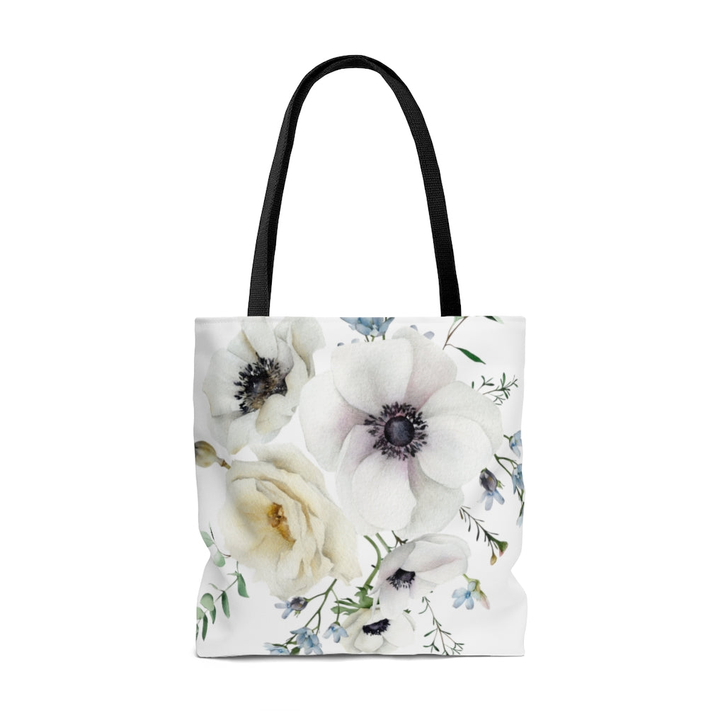 Tote Bag White Hibiscus Tote Bag