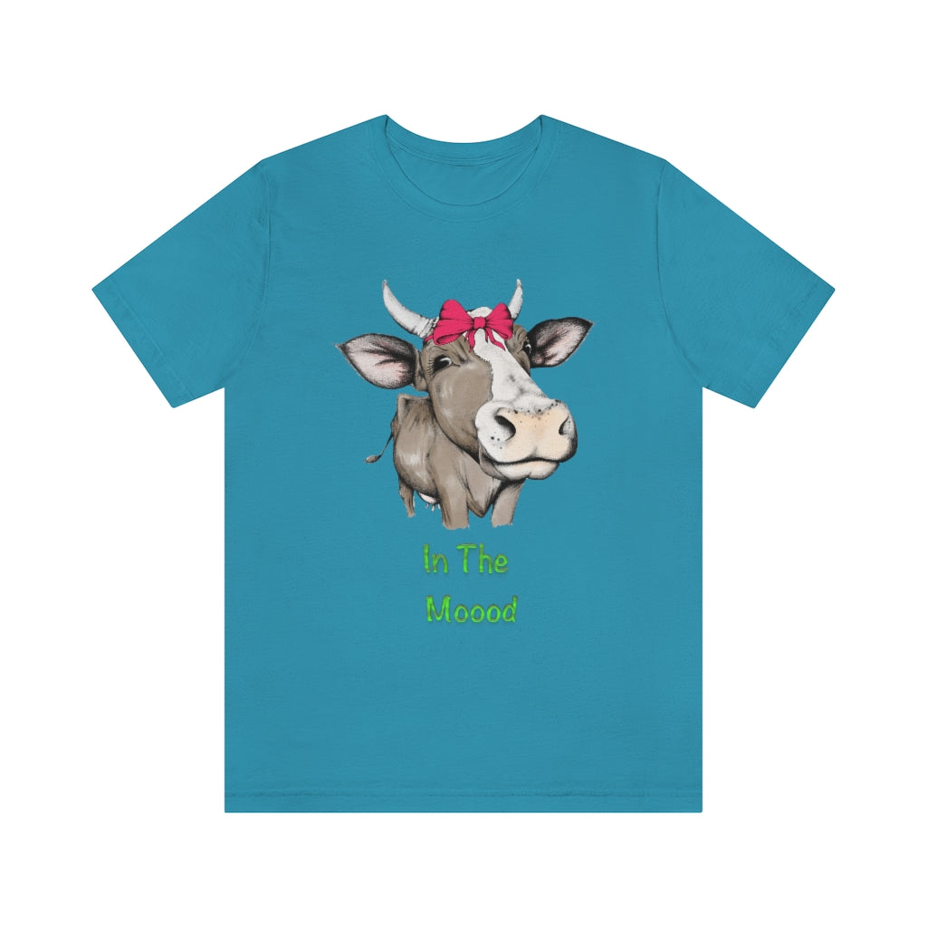 Women's Tee Cute In The Moood, Original Cow Tee