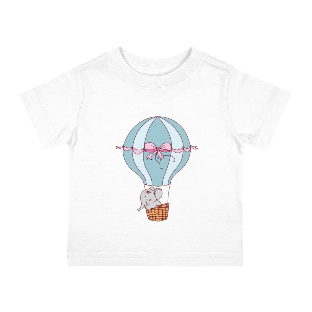 Toddler Tee Elephant in a Hot Air Balloon Tee