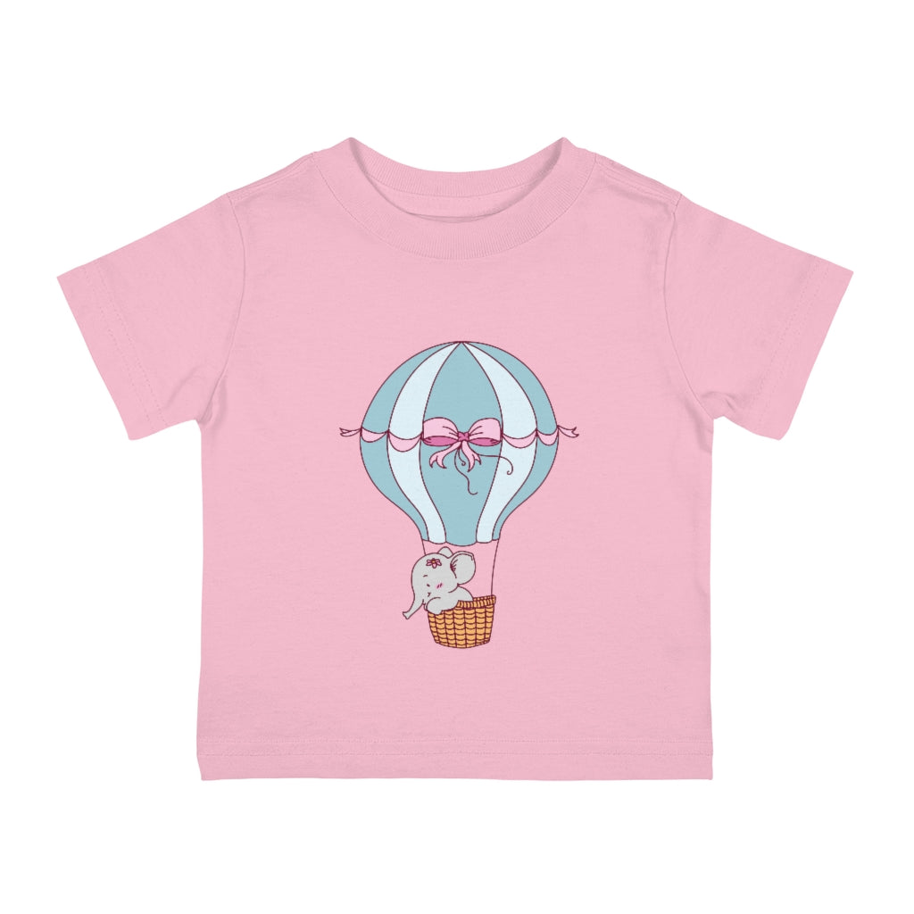 Toddler Tee Elephant in a Hot Air Balloon Tee