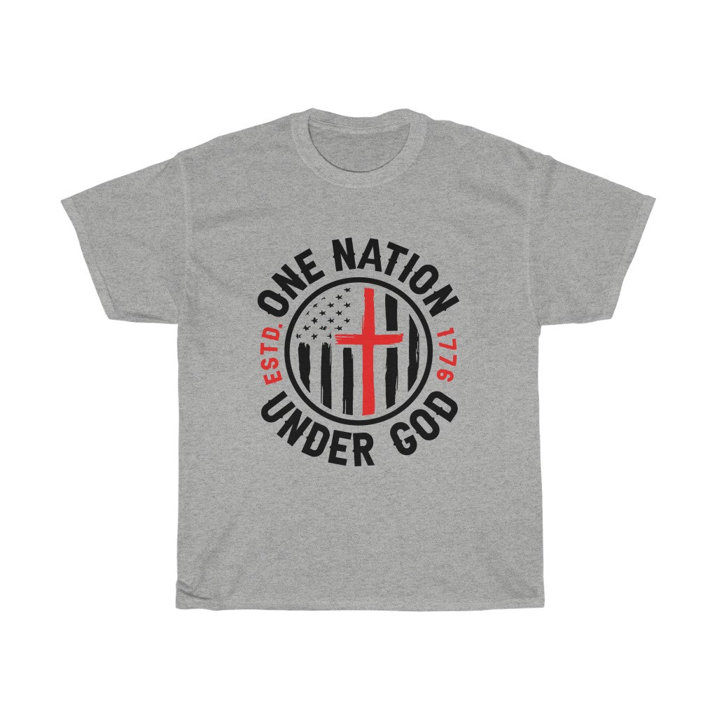 Men's Tee Patriotic One Nation Under God Tee
