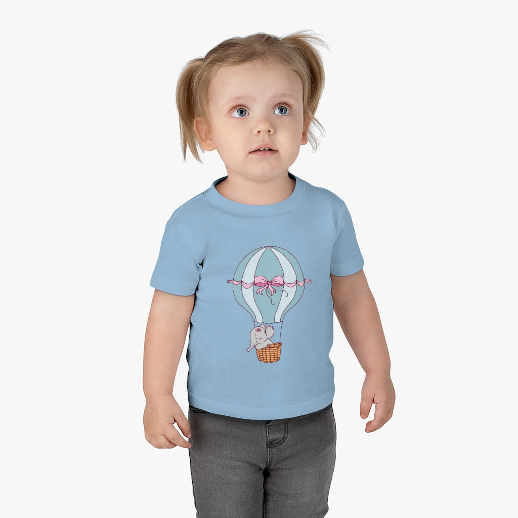 Toddler Tee Elephant in a Hot Air Balloon Tee