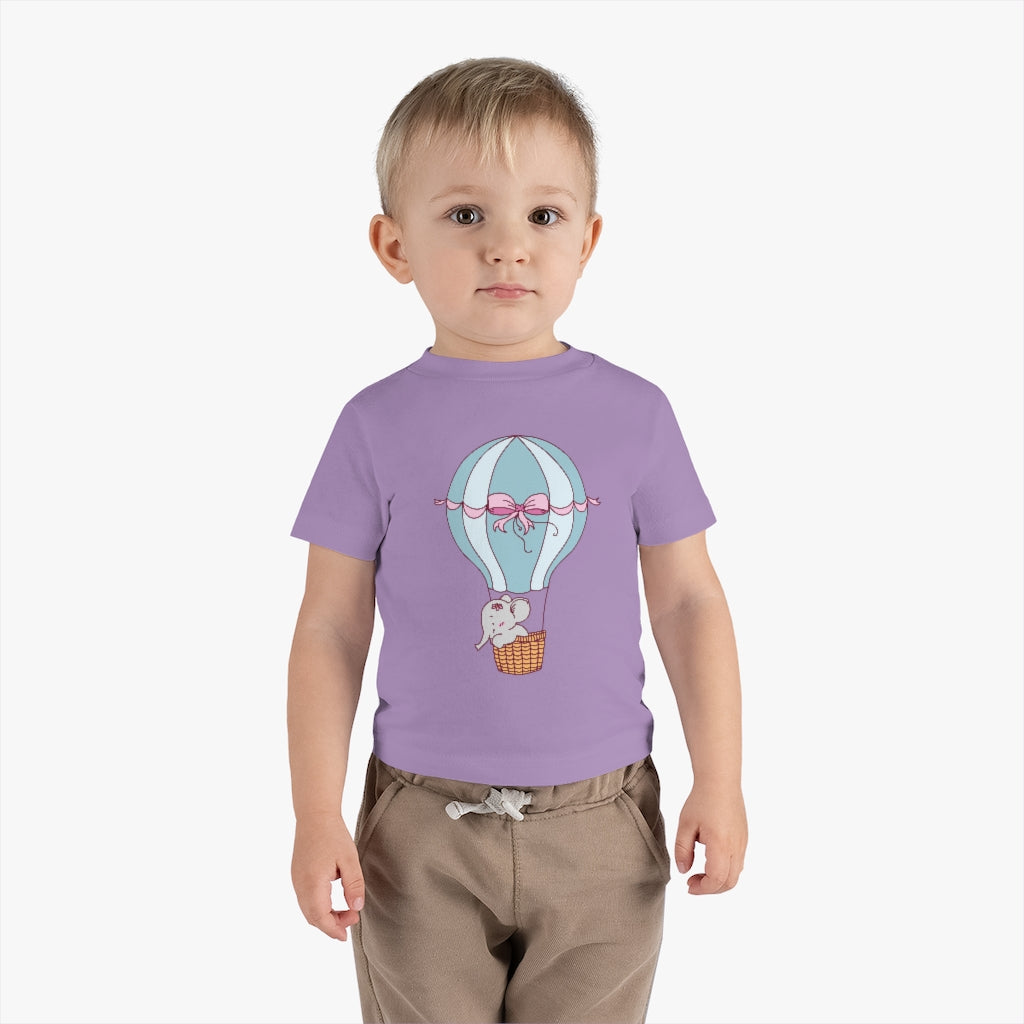Toddler Tee Elephant in a Hot Air Balloon Tee