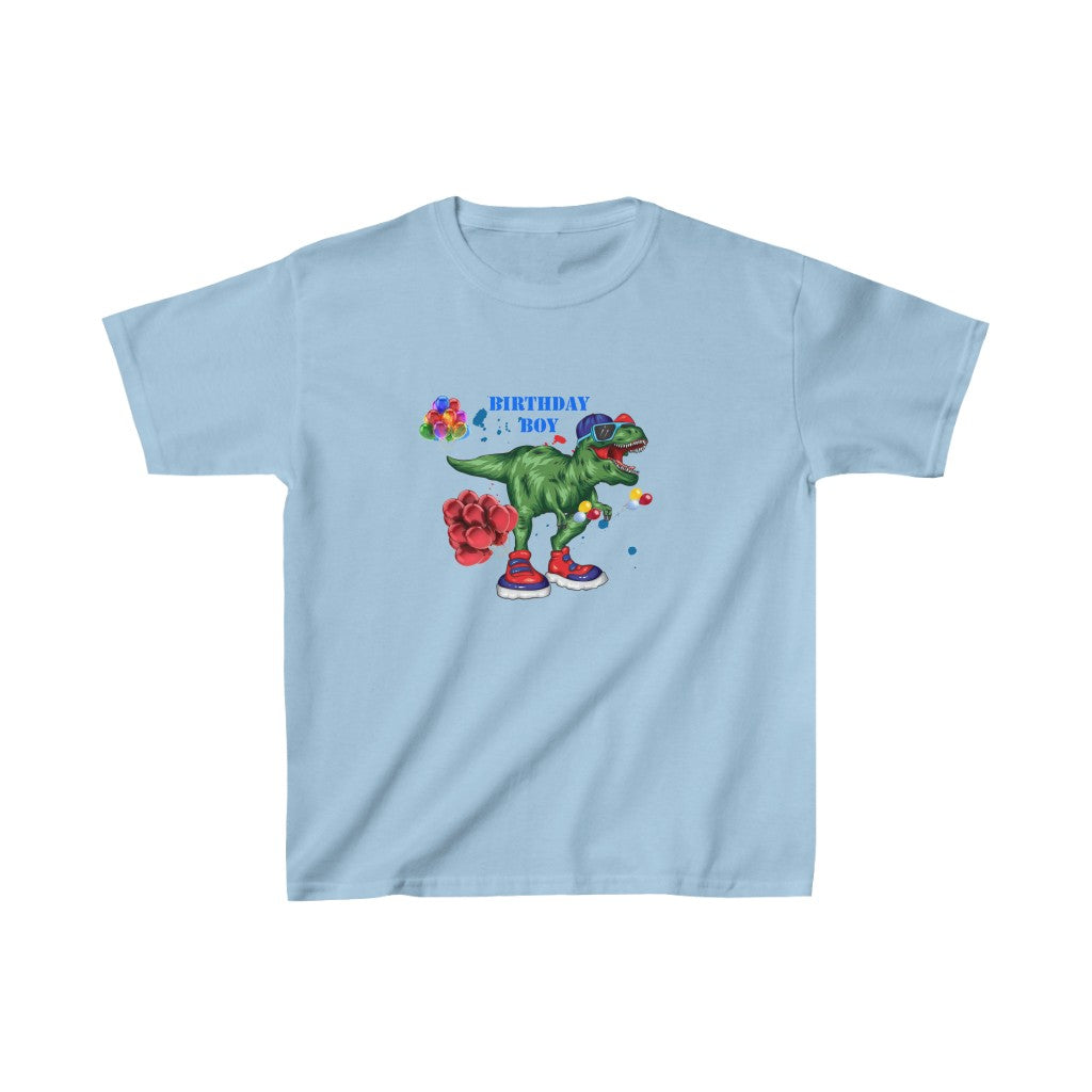 Dinosaur Birthday Boy Blue Tee
