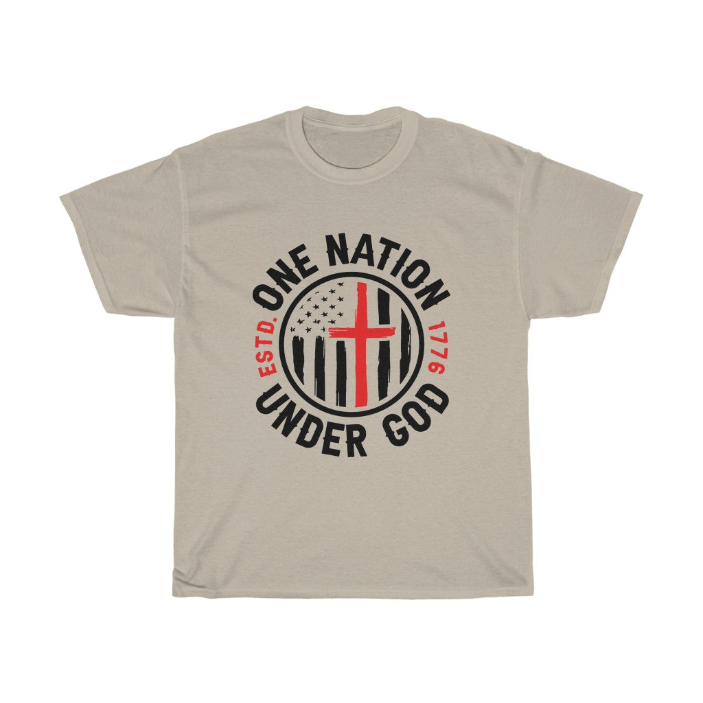 Men's Tee Patriotic One Nation Under God Tee