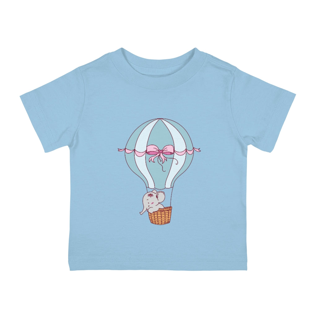 Toddler Tee Elephant in a Hot Air Balloon Tee