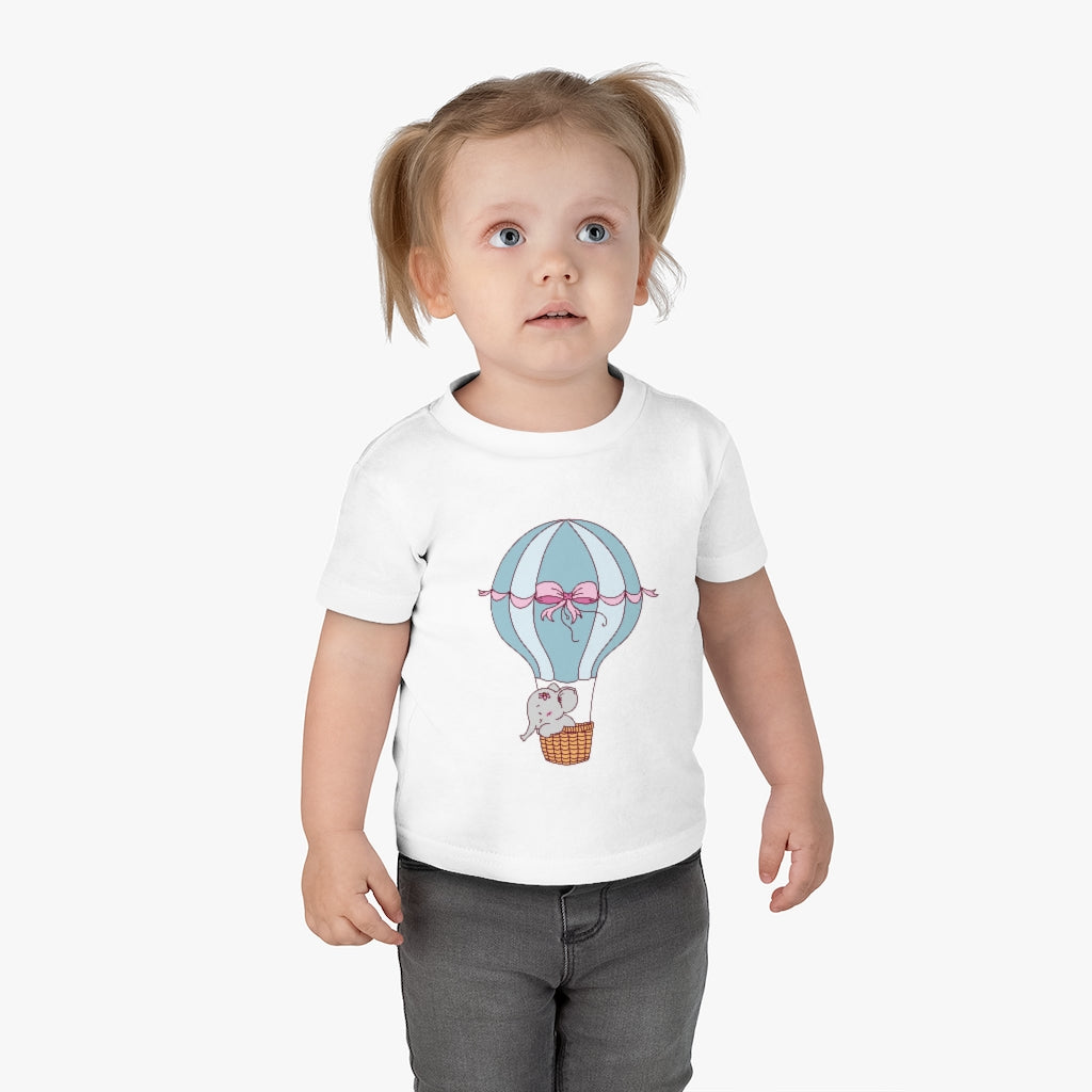 Toddler Tee Elephant in a Hot Air Balloon Tee