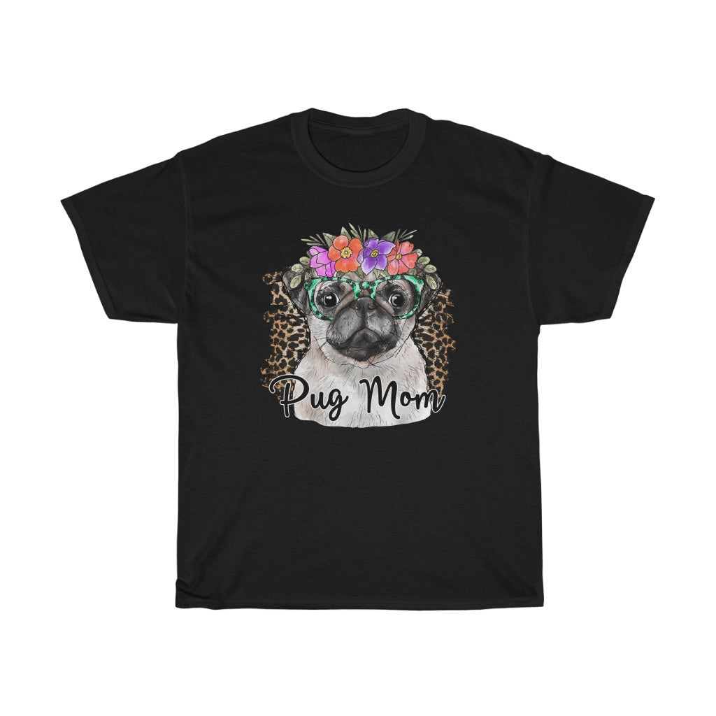 Women's Tee Cute Pug Mom Tee