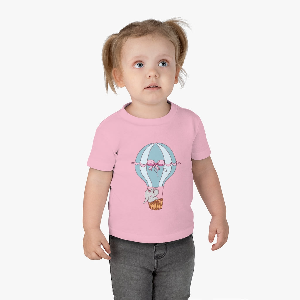 Toddler Tee Elephant in a Hot Air Balloon Tee