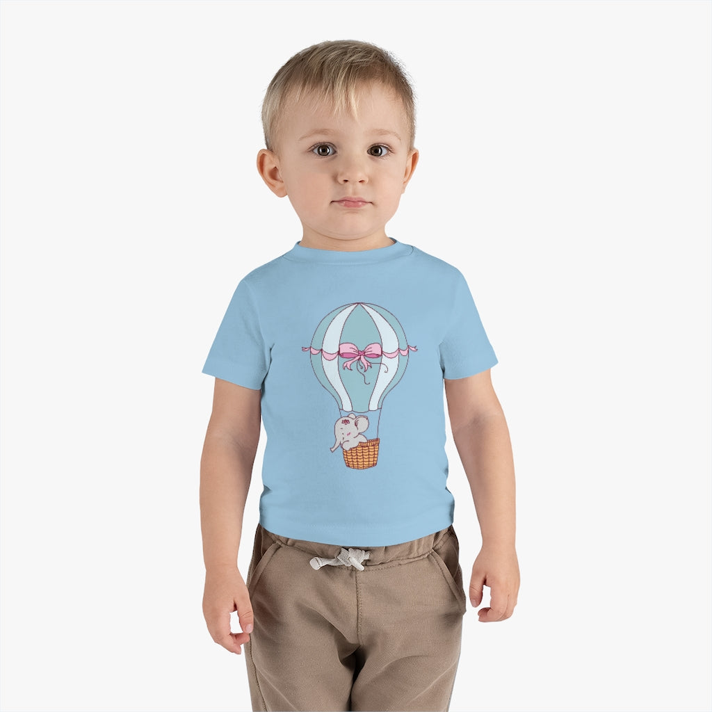 Toddler Tee Elephant in a Hot Air Balloon Tee