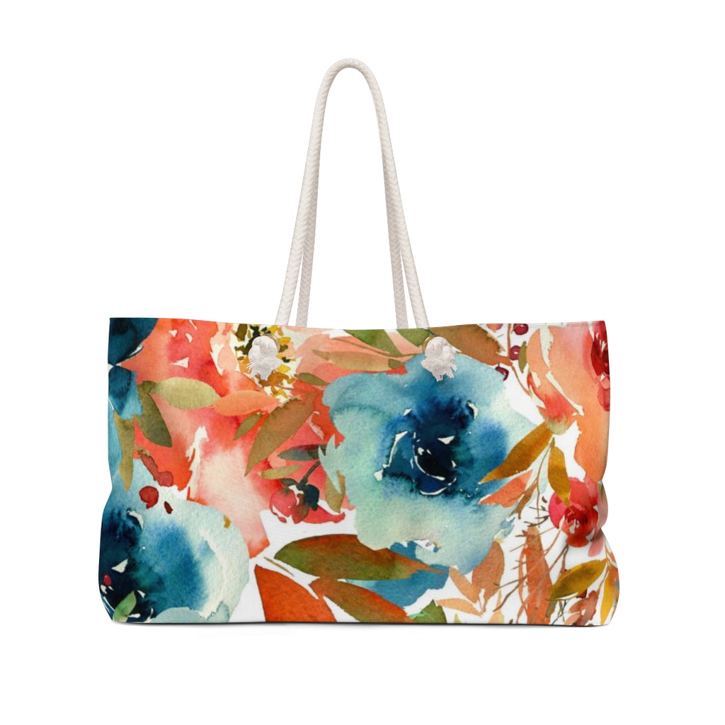 Overnight Bag Summer Flowers Shopping Beach Bag