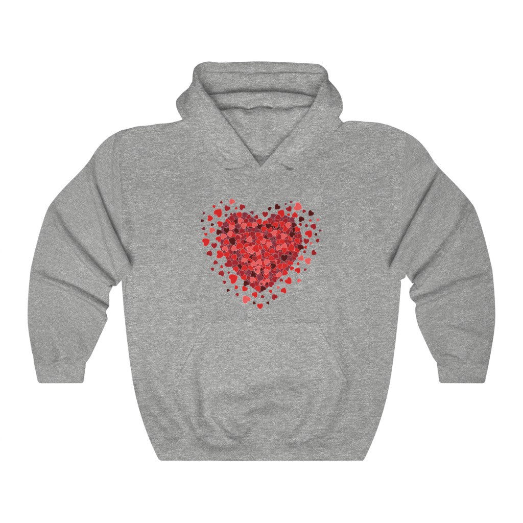 Women's Hoodie Valentine Scattered Hearts Hoodie