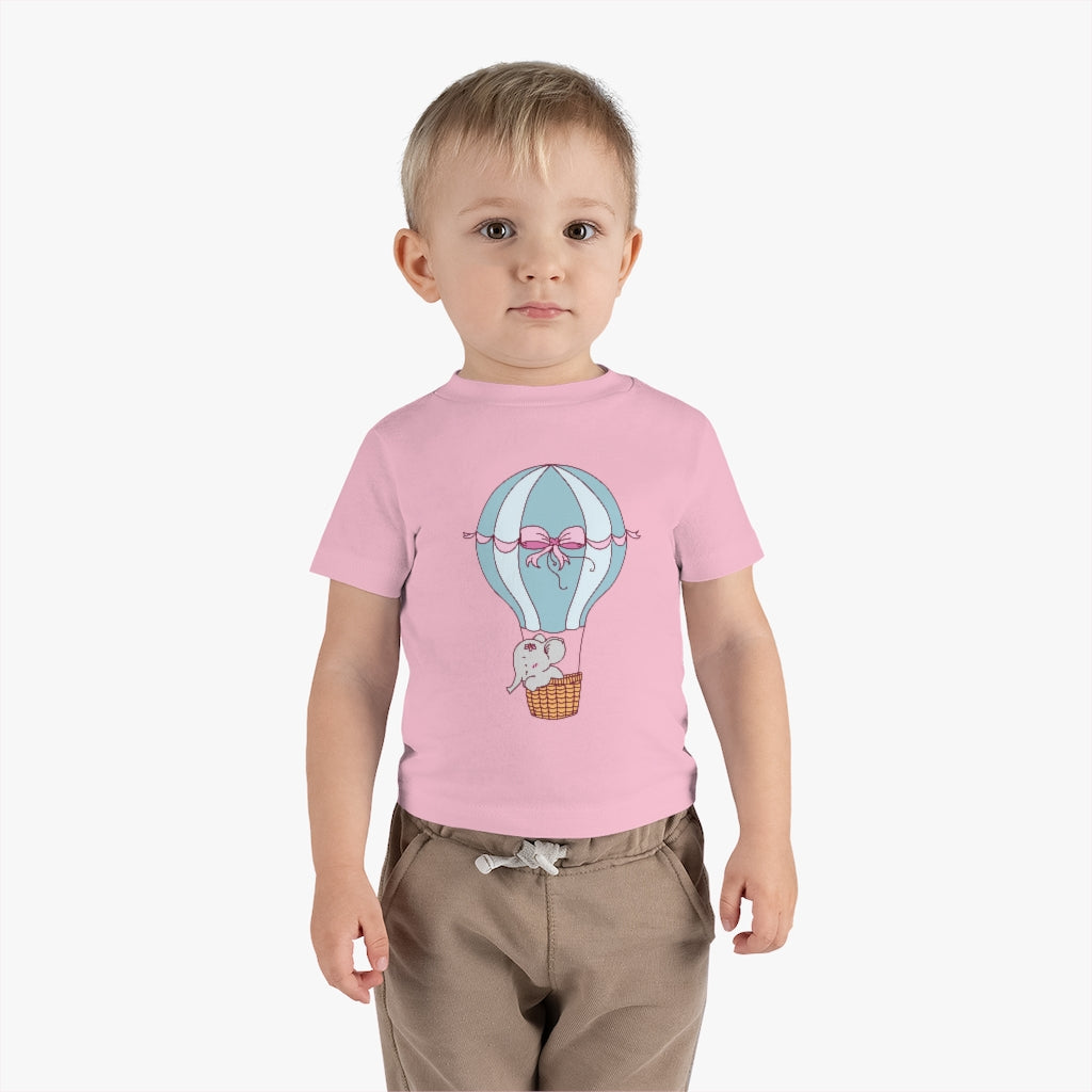 Toddler Tee Elephant in a Hot Air Balloon Tee