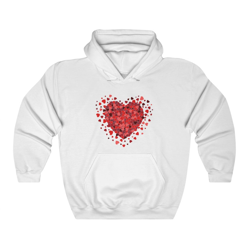 Women's Hoodie Valentine Scattered Hearts Hoodie